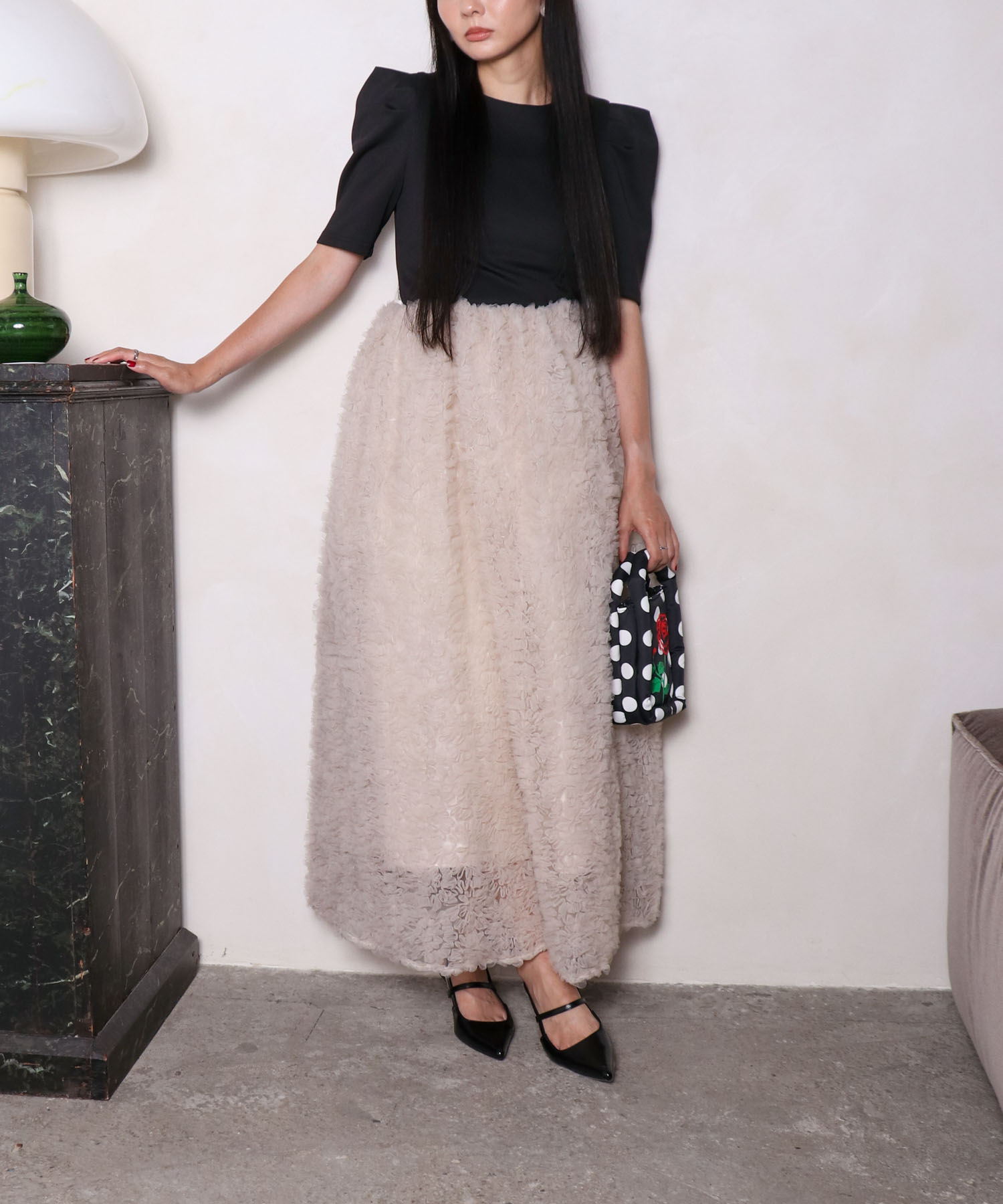 ＜一部店舗・WEB限定＞mocomoco set up half sleeve dress