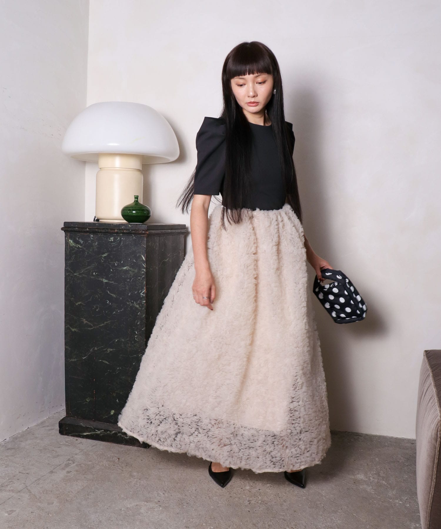 ＜一部店舗・WEB限定＞mocomoco set up half sleeve dress