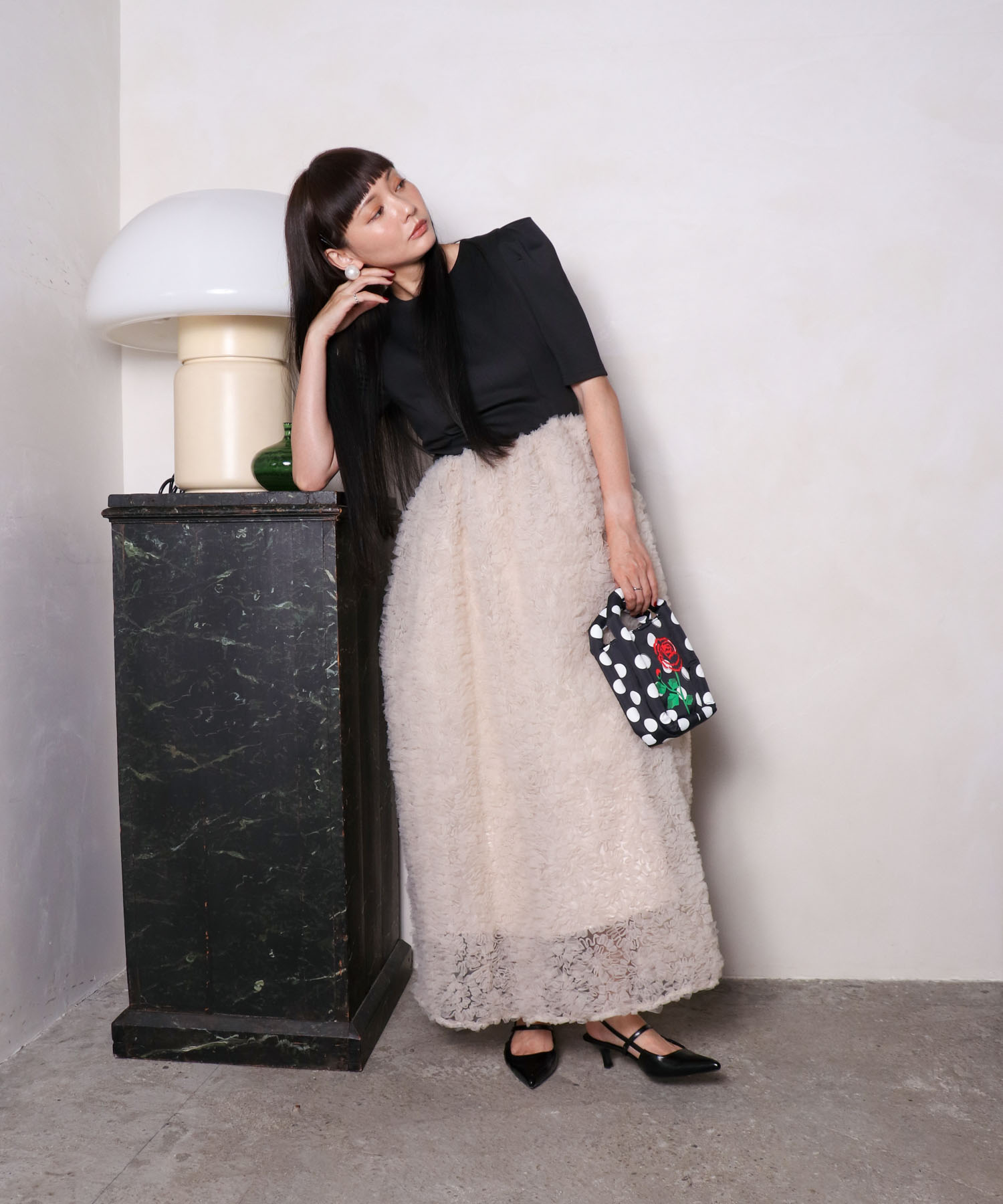 ＜一部店舗・WEB限定＞mocomoco set up half sleeve dress