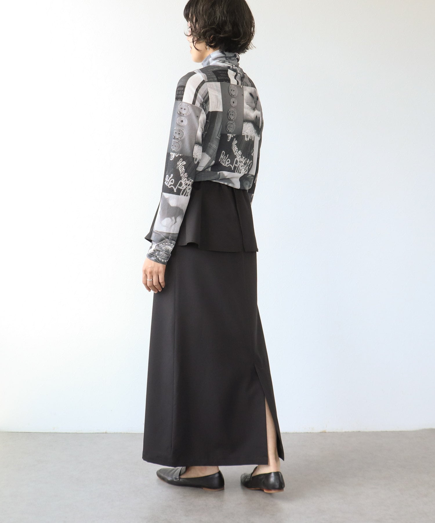 ラップレイヤードスカート