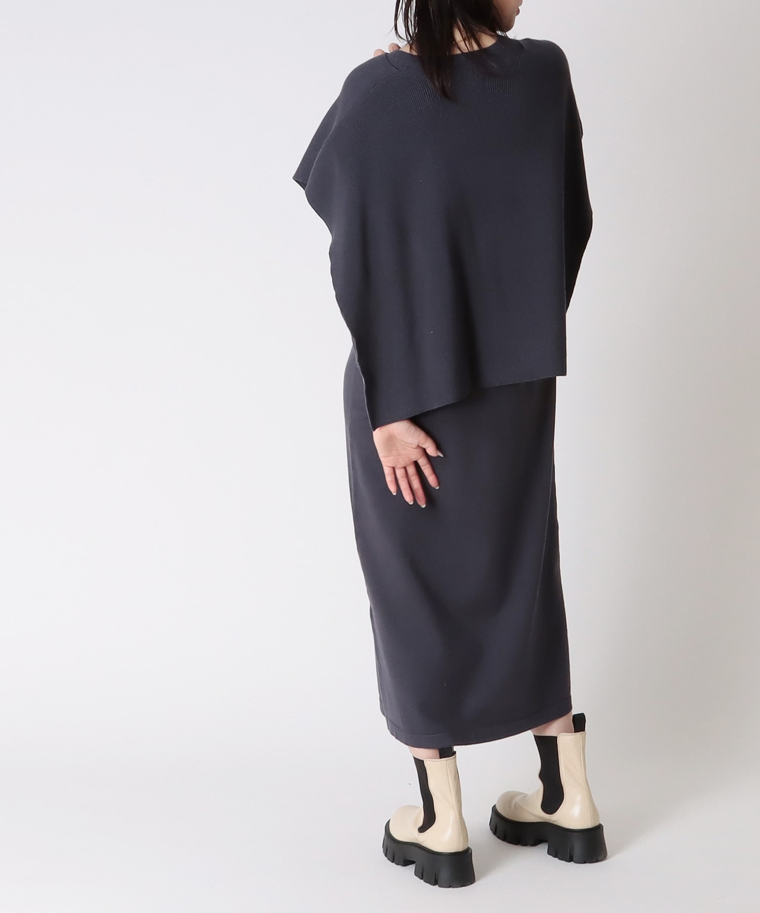 ＜Sugar Rose＞layered vneck vest dress