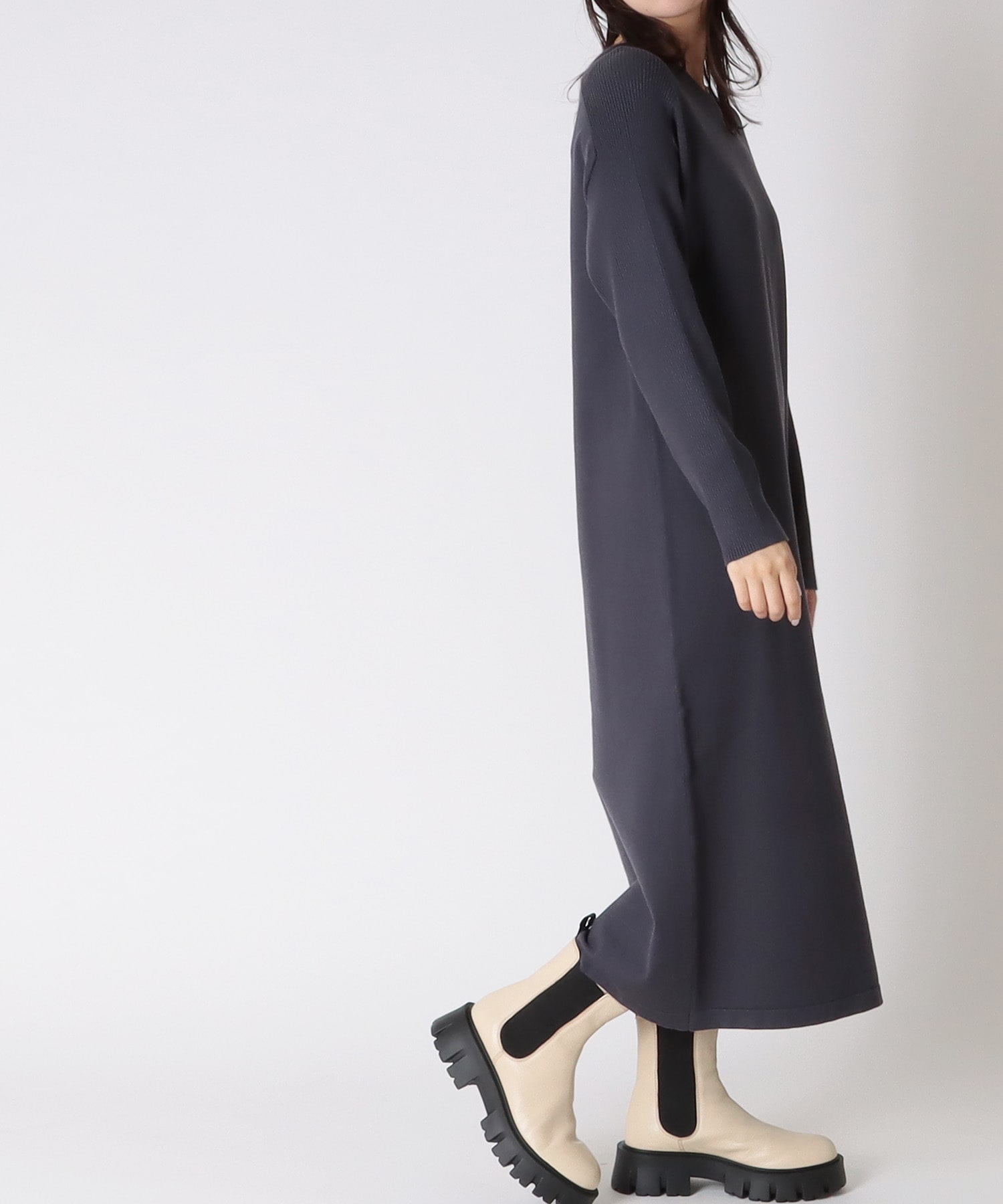 ＜Sugar Rose＞layered vneck vest dress