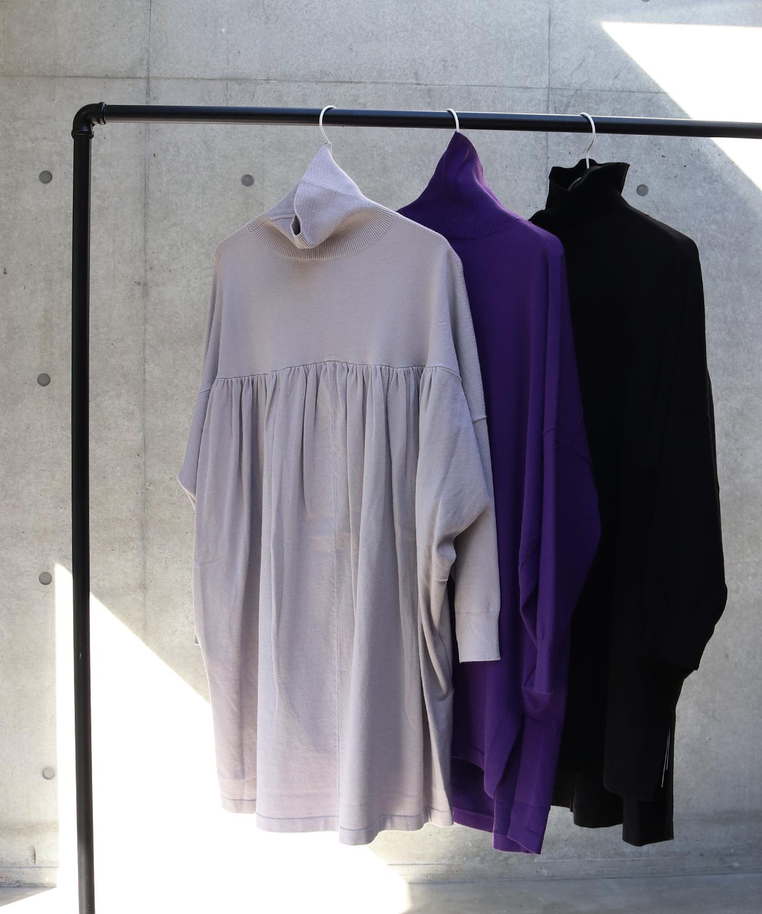 ＜Sugar Rose＞high neck back gather pull