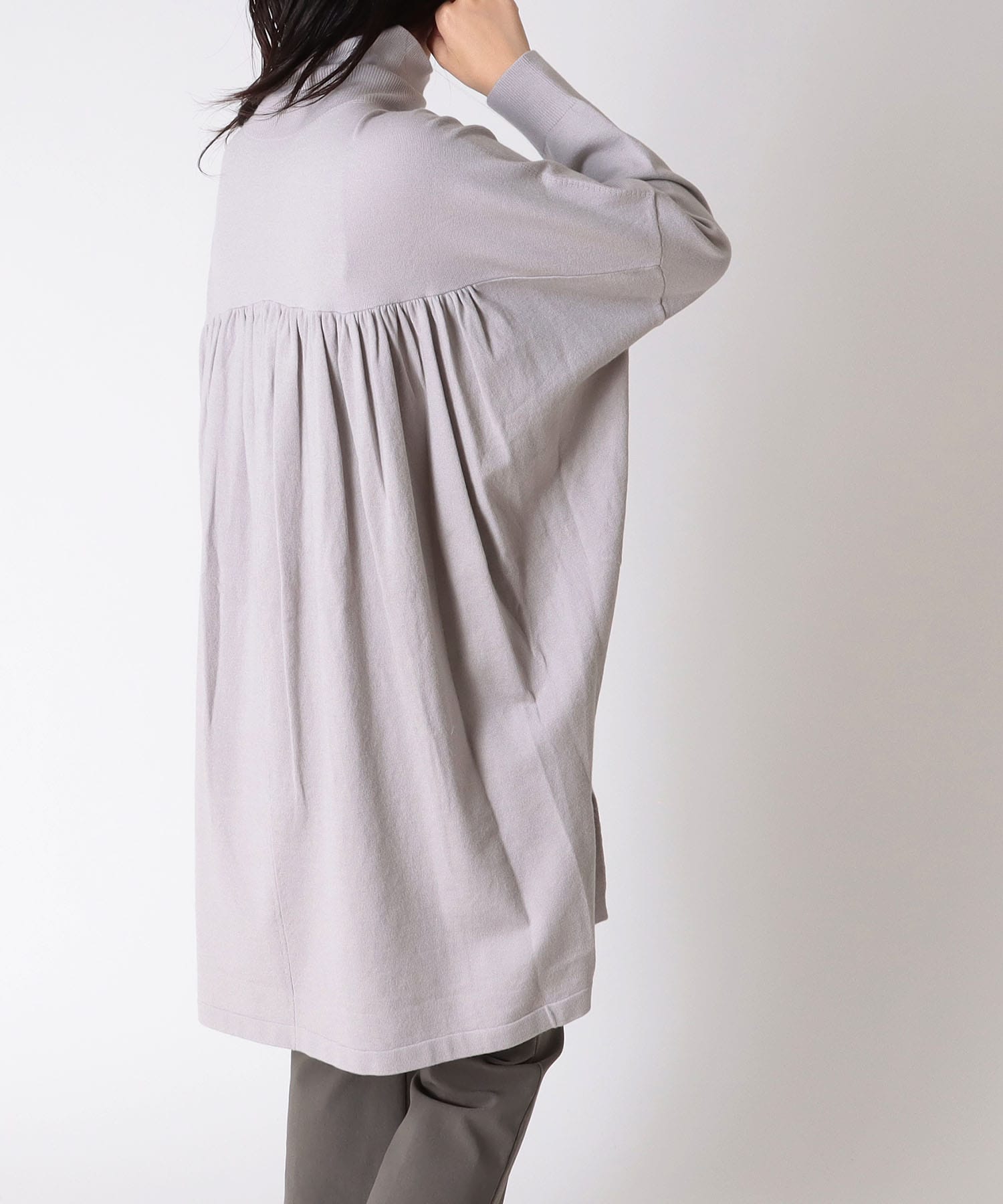 ＜Sugar Rose＞high neck back gather pull