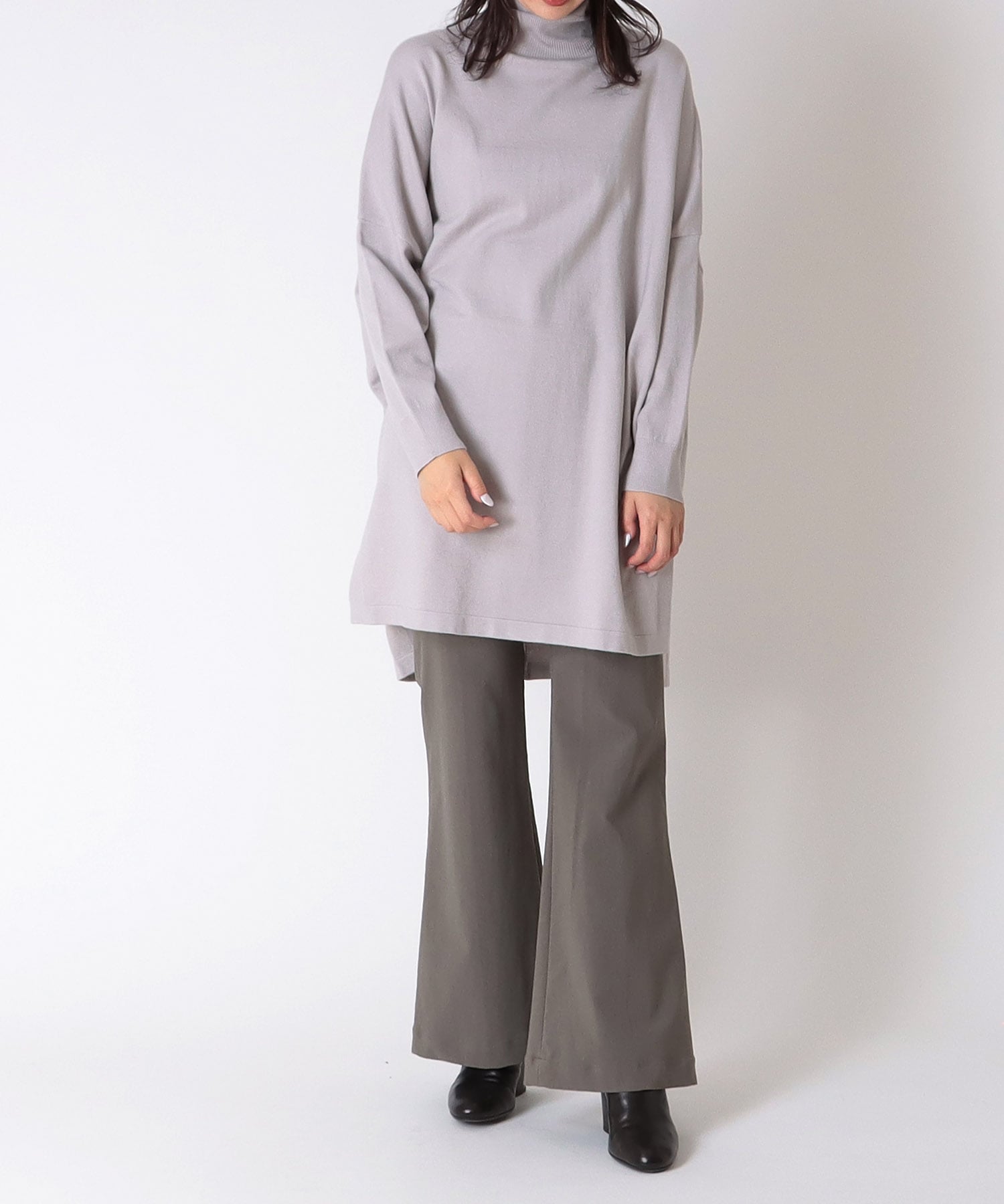 ＜Sugar Rose＞high neck back gather pull