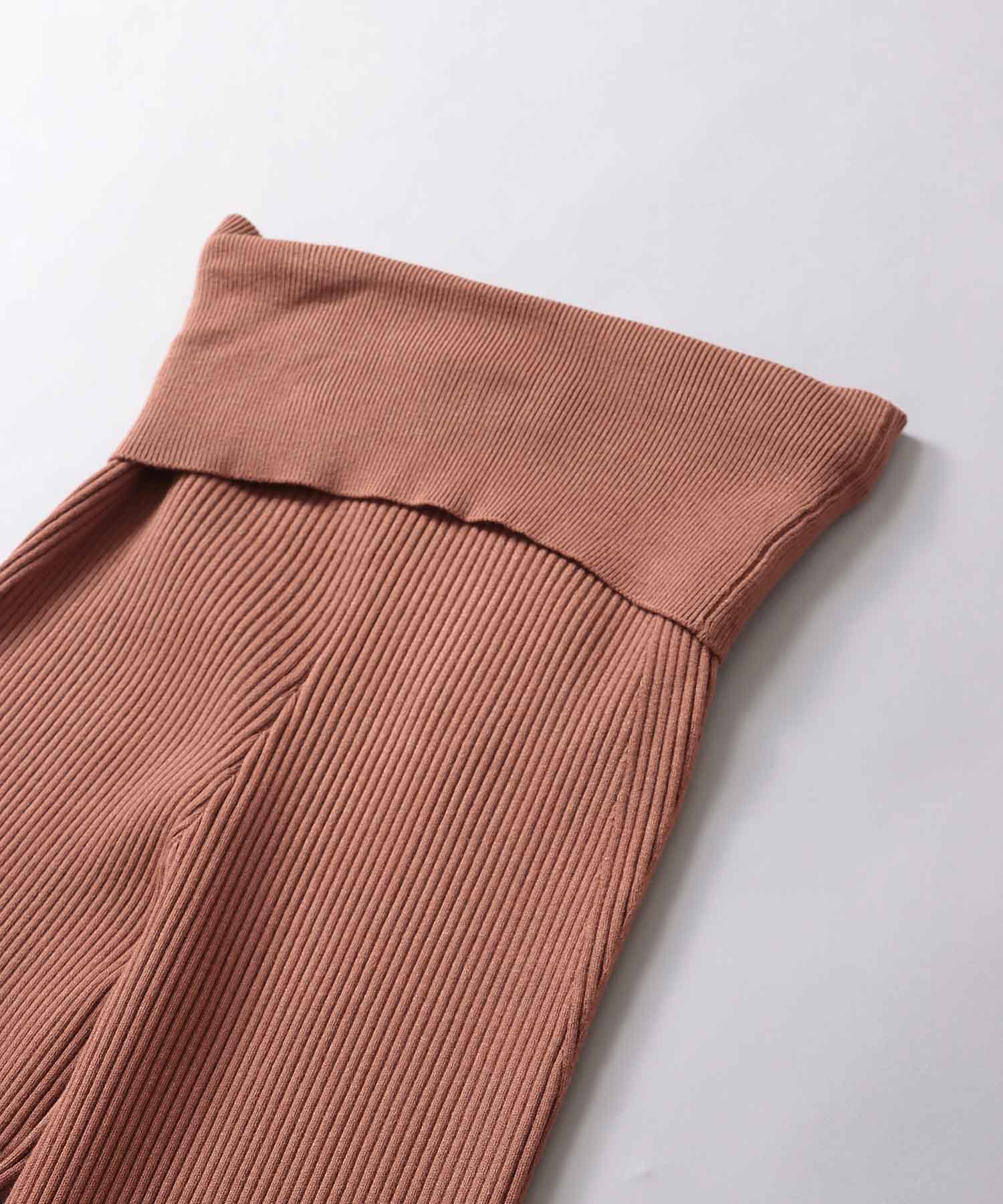 ＜VENIT＞STRETCH RIB PANTS