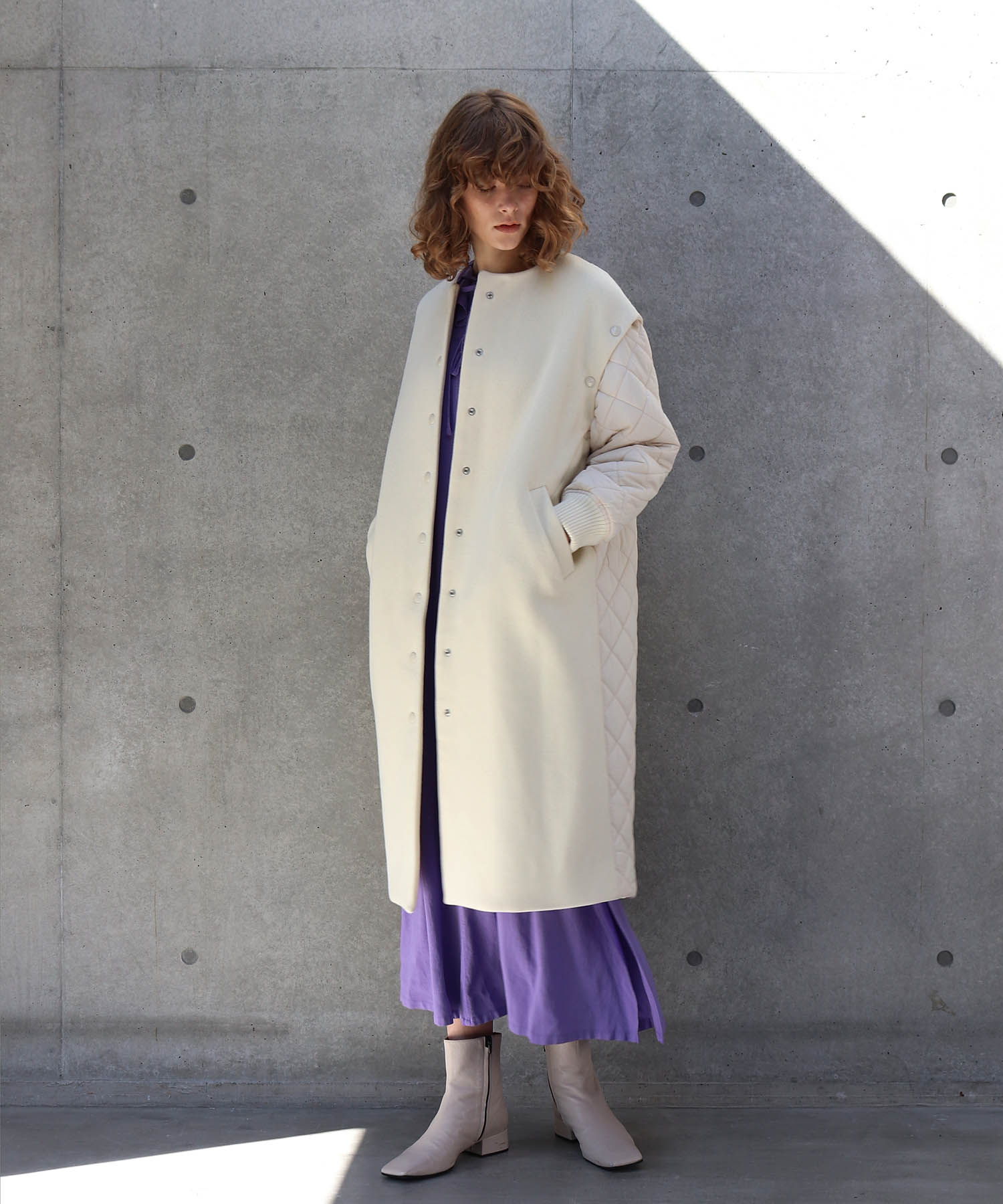 STUMBLY＞quilting×gillet combination coat | AND ON JIONE STORE