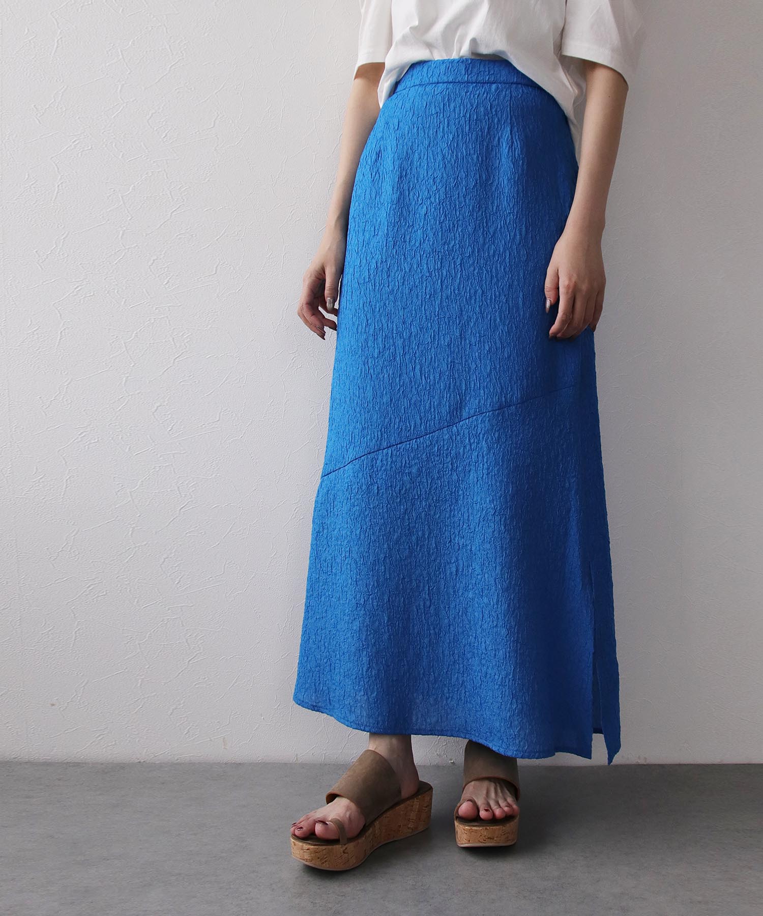 ＜B7＞shiny flare skirt