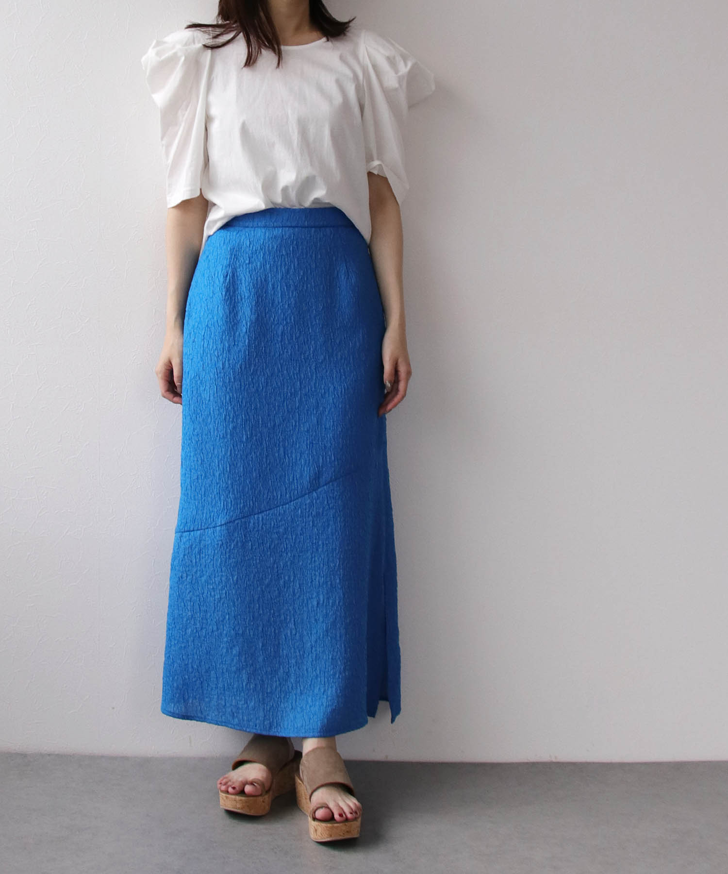 ＜B7＞shiny flare skirt