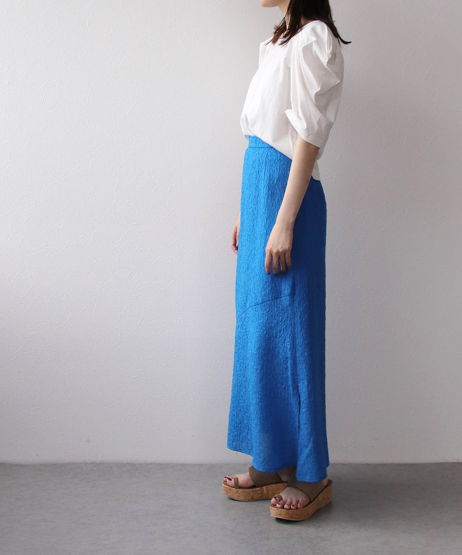 ＜B7＞shiny flare skirt