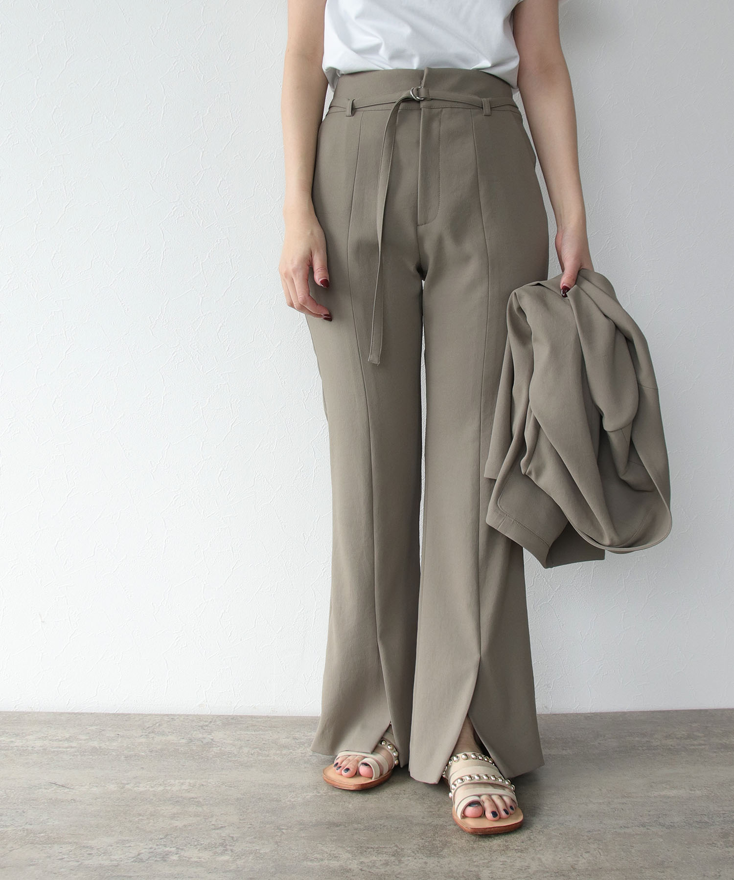 ＜B7＞air wash flare pants