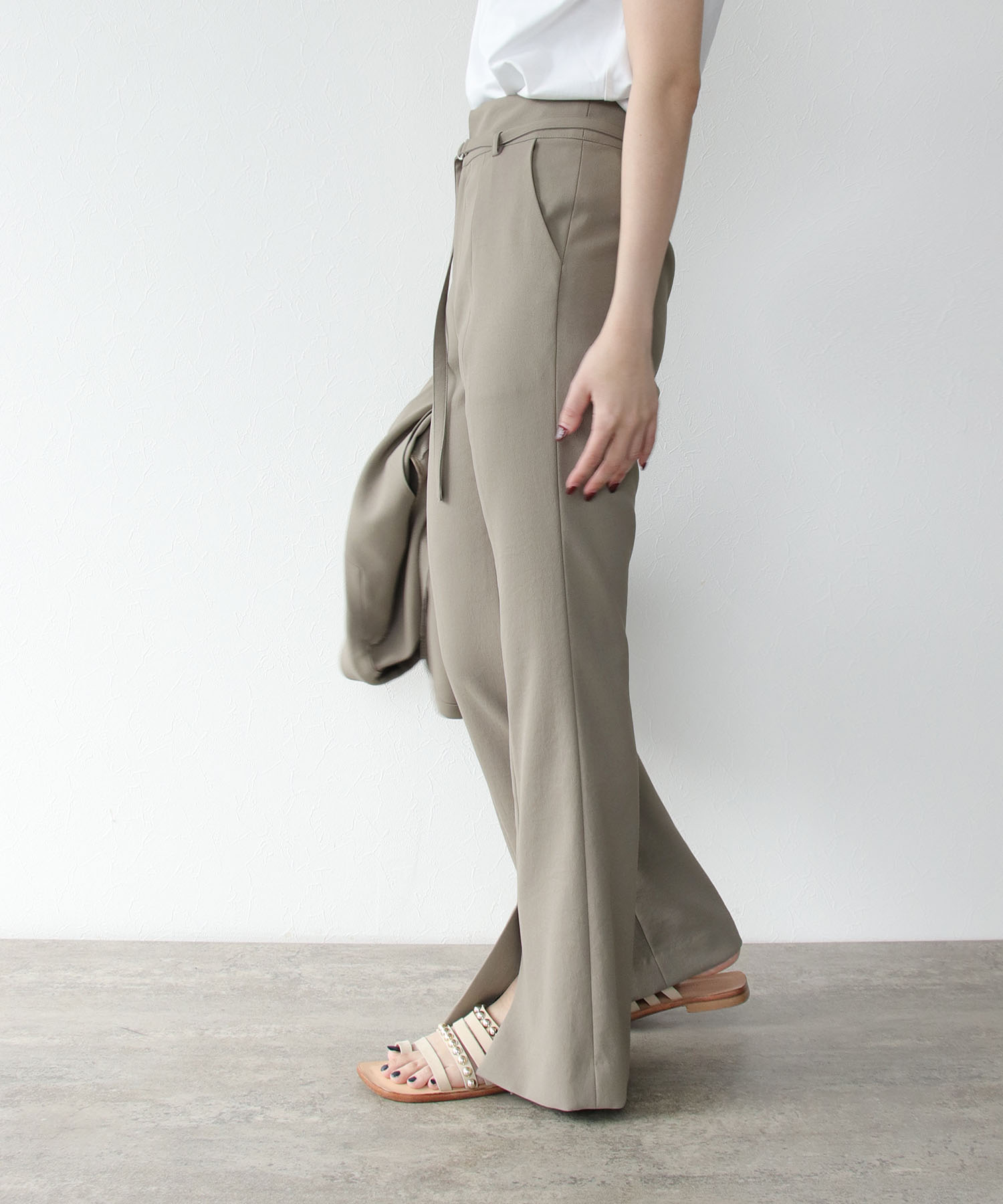＜B7＞air wash flare pants