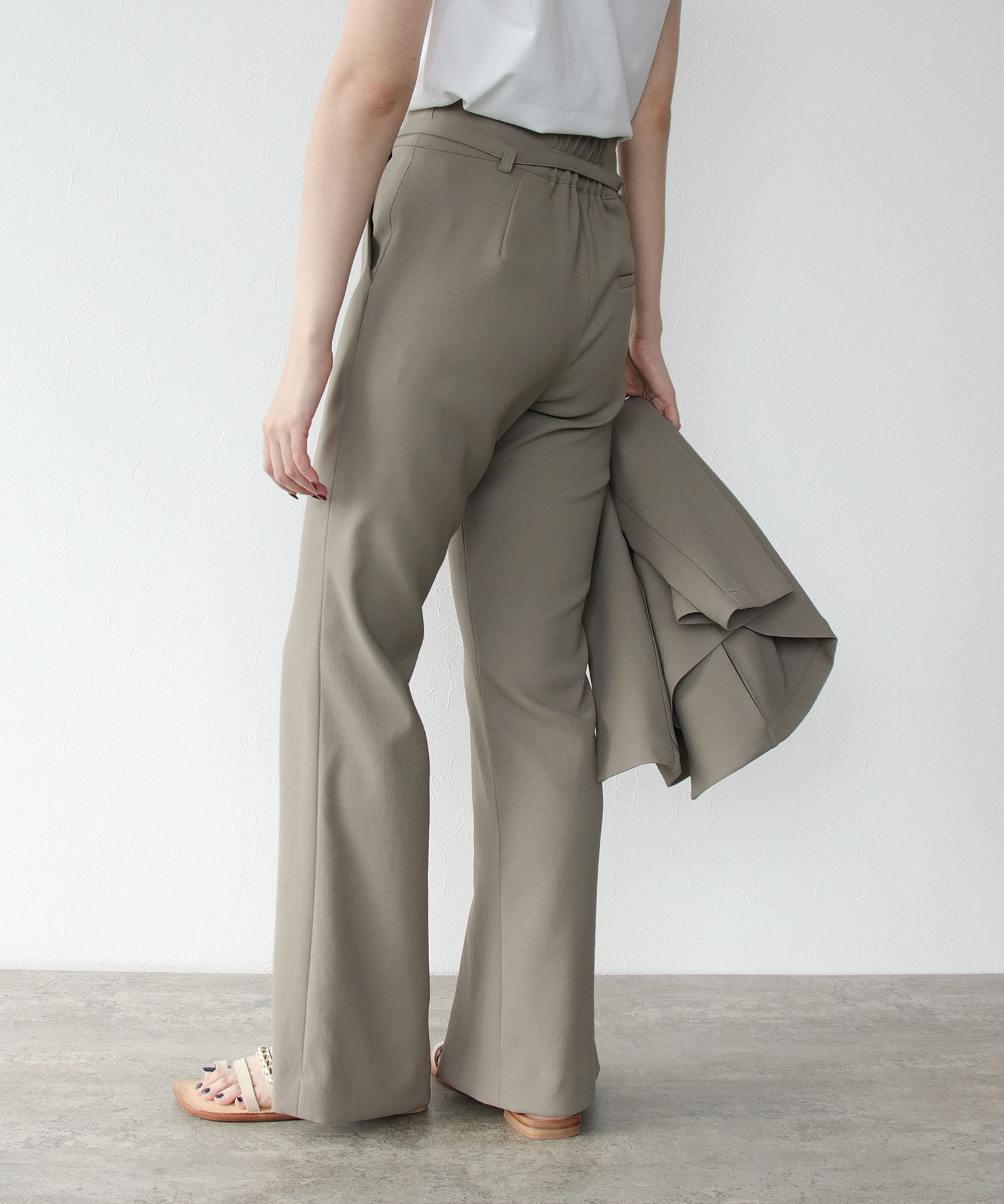 ＜B7＞air wash flare pants