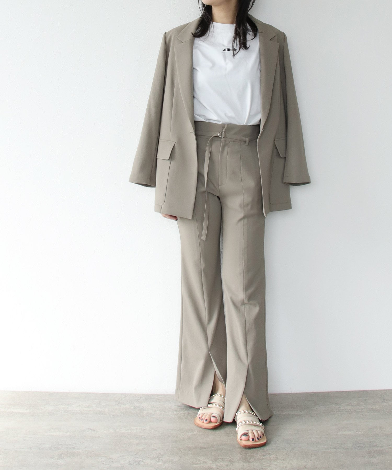 ＜B7＞air wash flare pants