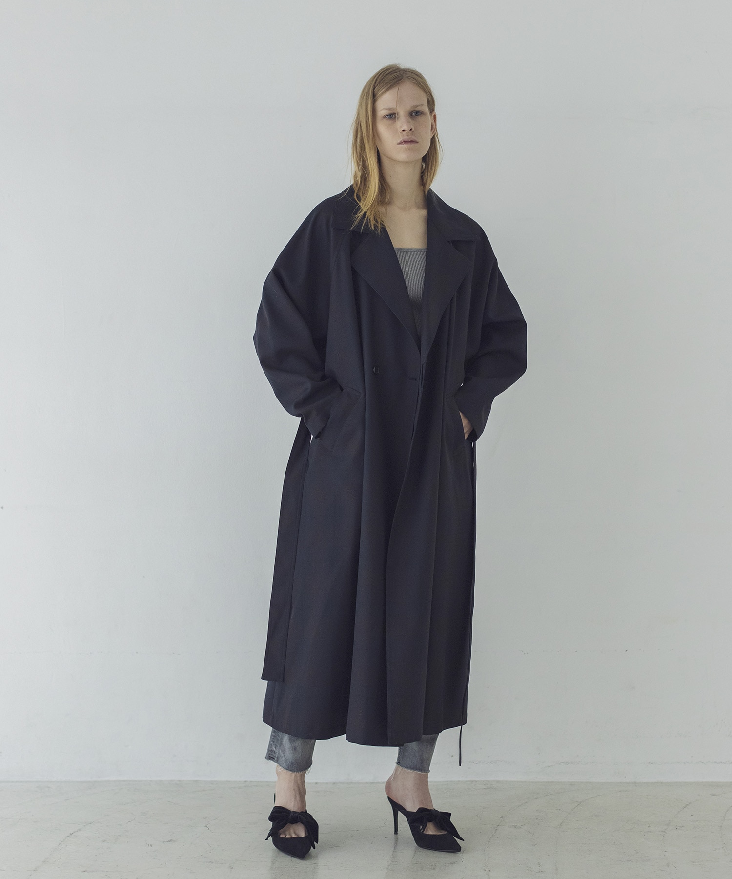 Hart>wool check long coat | AND ON JIONE STORE(アンドオン