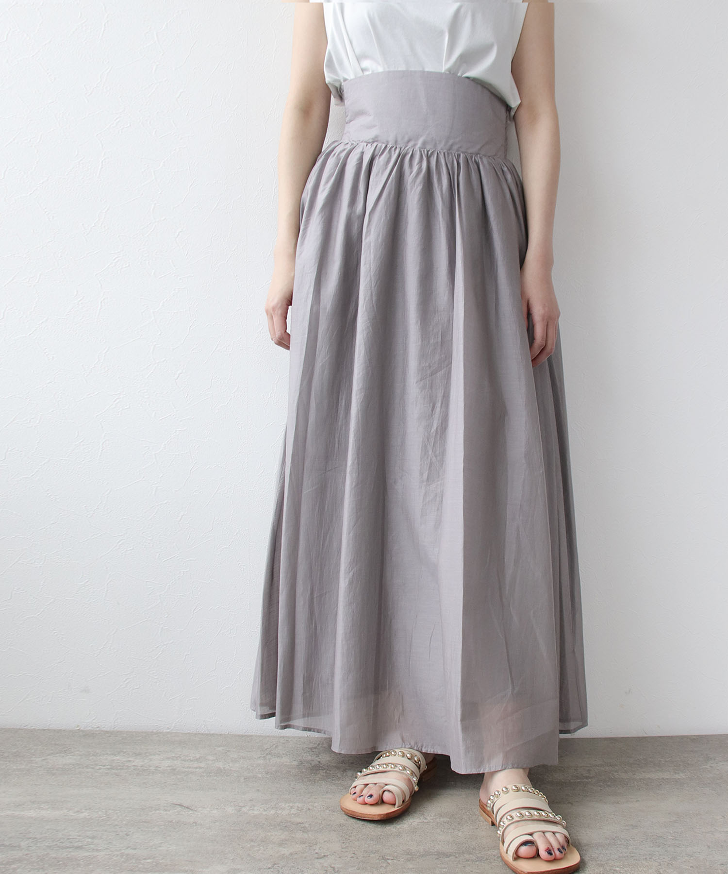 【インク】GATHER FLARE SKIRT