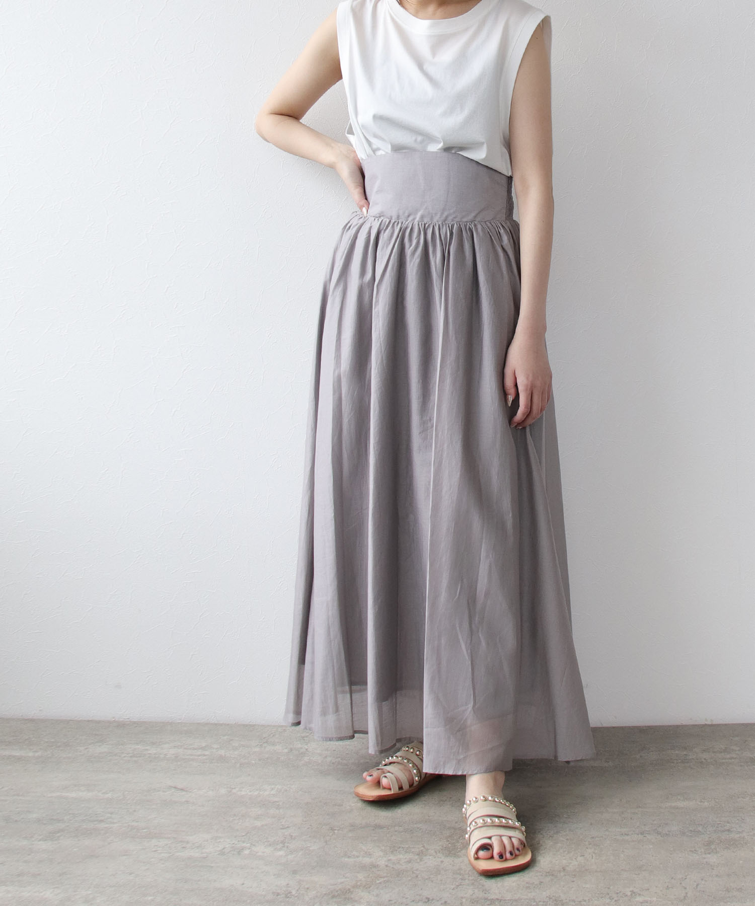 【インク】GATHER FLARE SKIRT