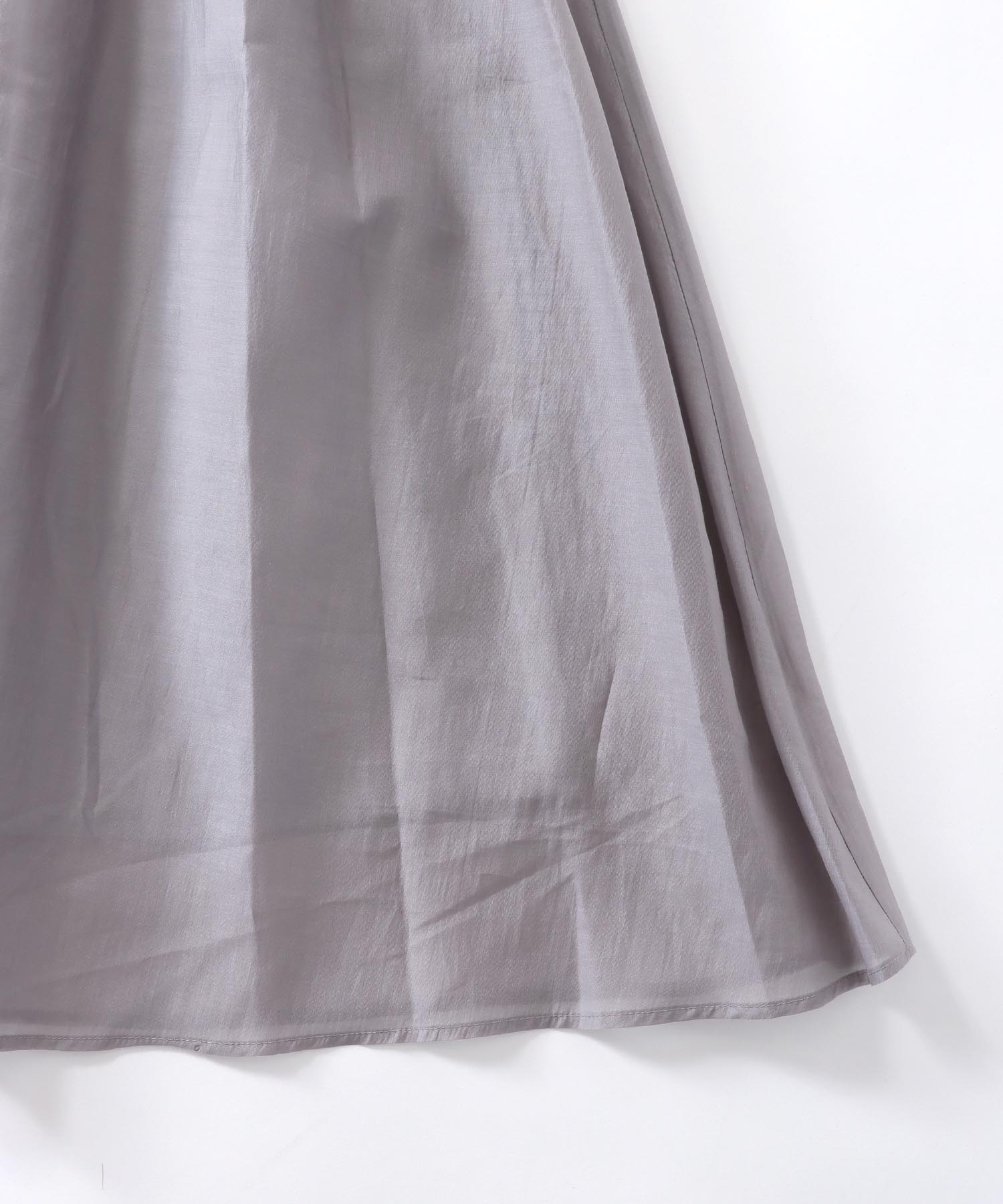 Sugar Rose>back shirring gather flare skirt | AND ON JIONE STORE