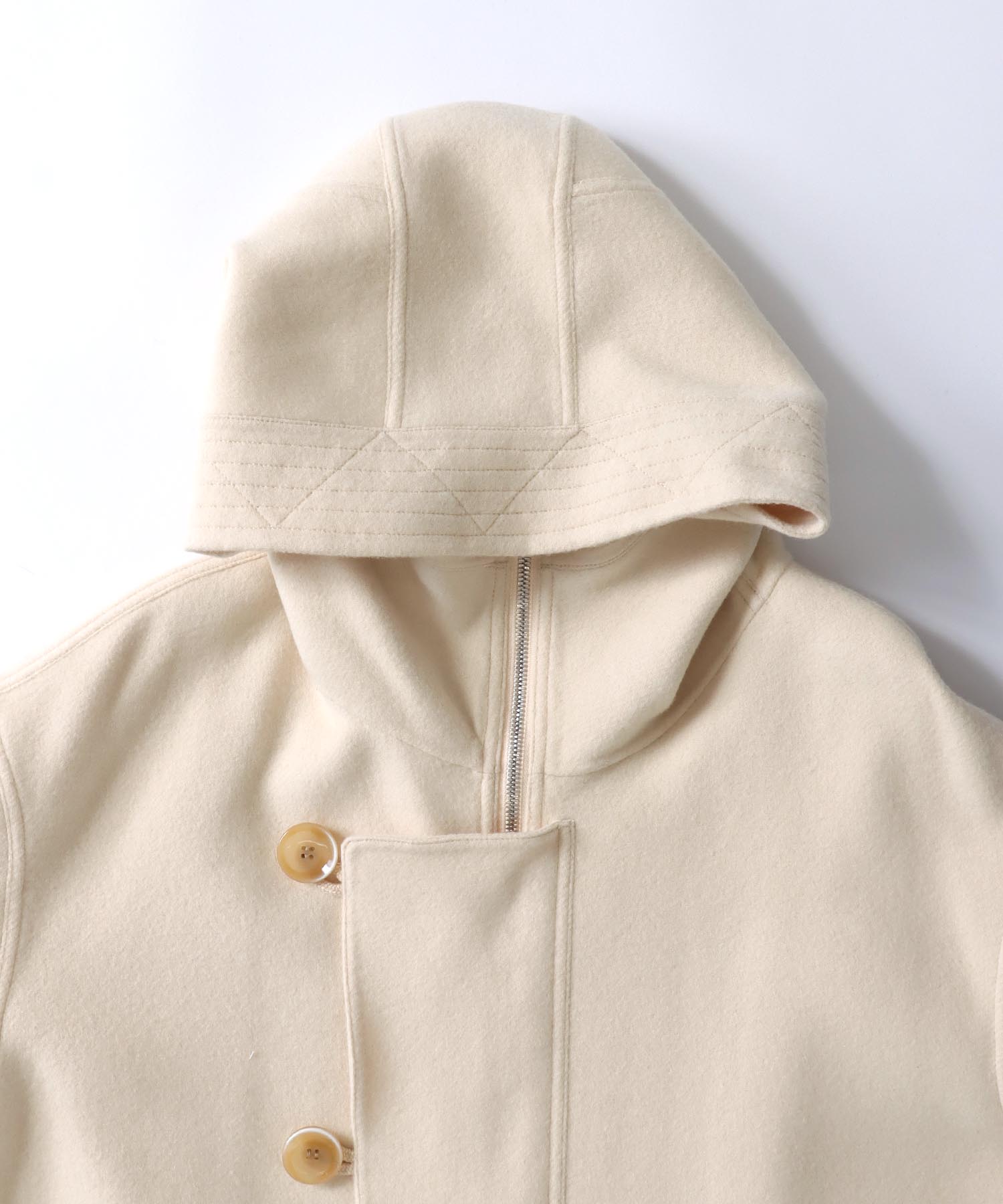 RAWTUS＞HOODED A-LINE CROPPED COAT | AND ON JIONE STORE