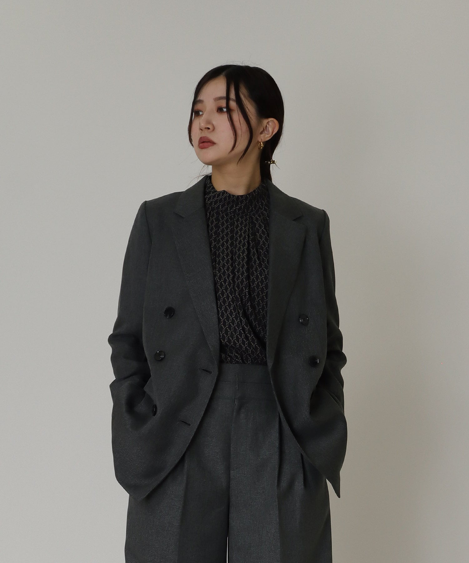 B7＞double breasted jacket | AND ON JIONE STORE（アンドオン ...