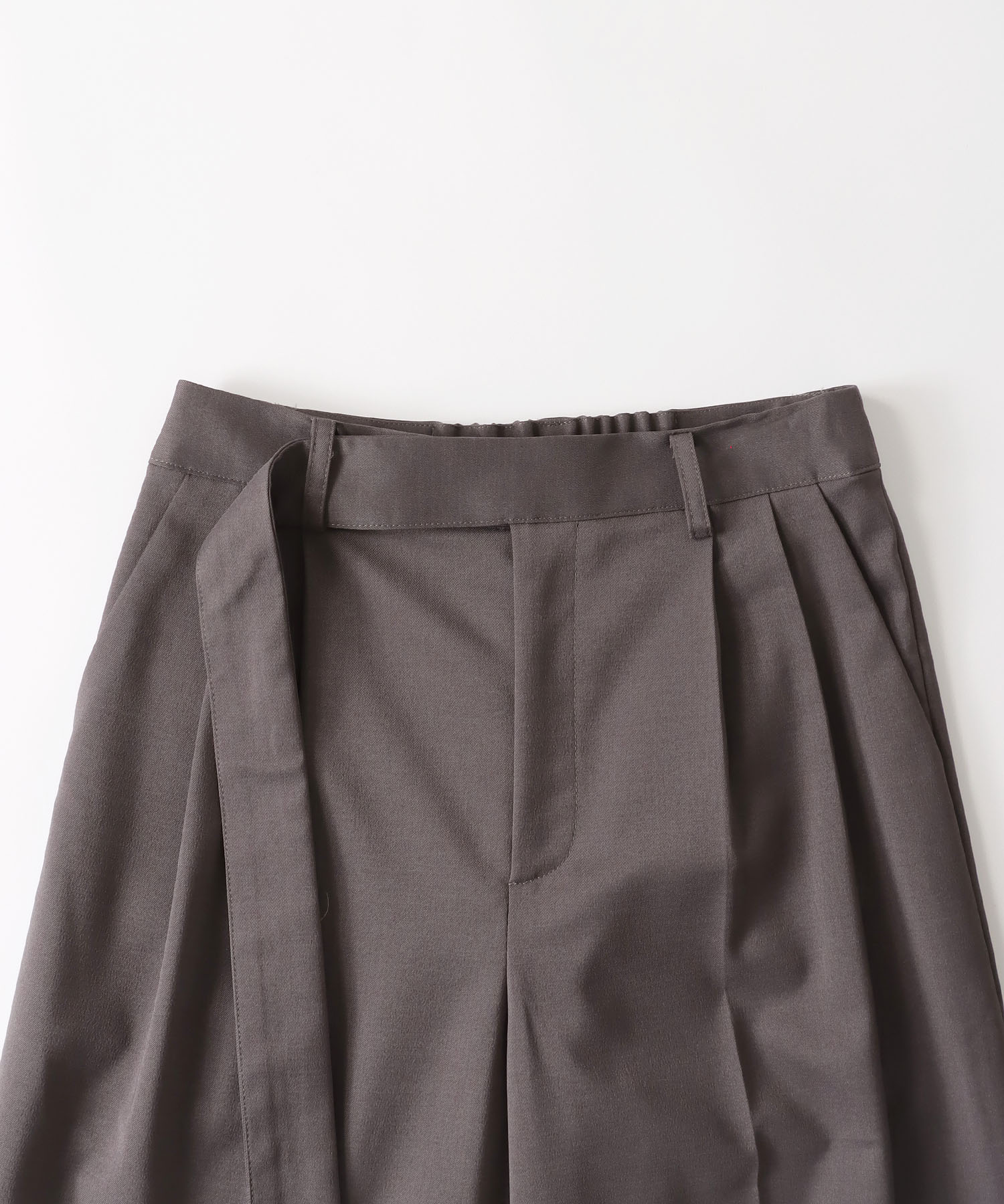 ＜B7＞twill wide pants