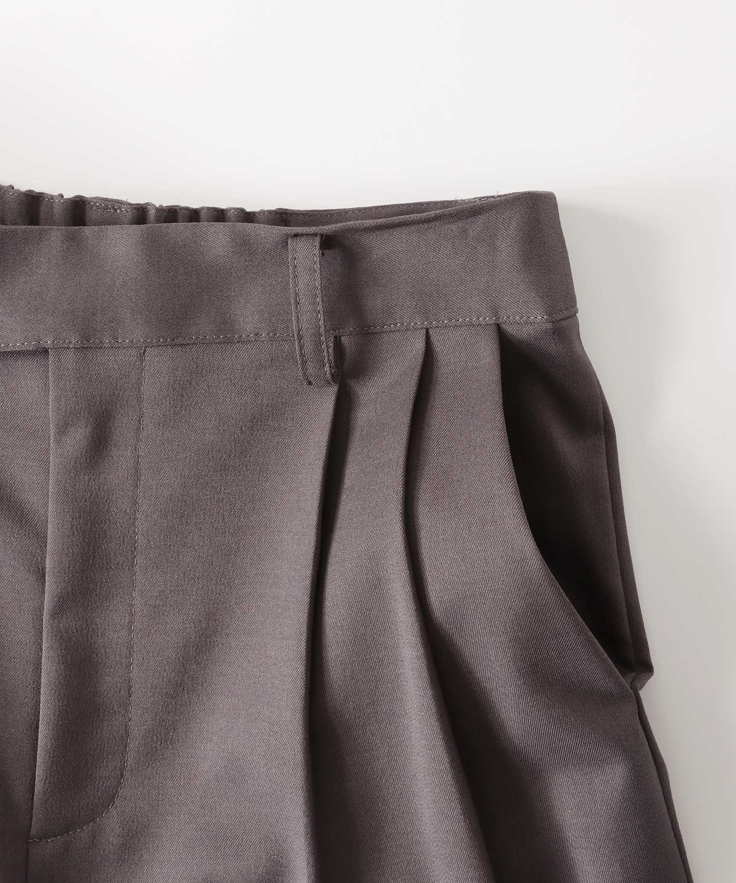 ＜B7＞twill wide pants