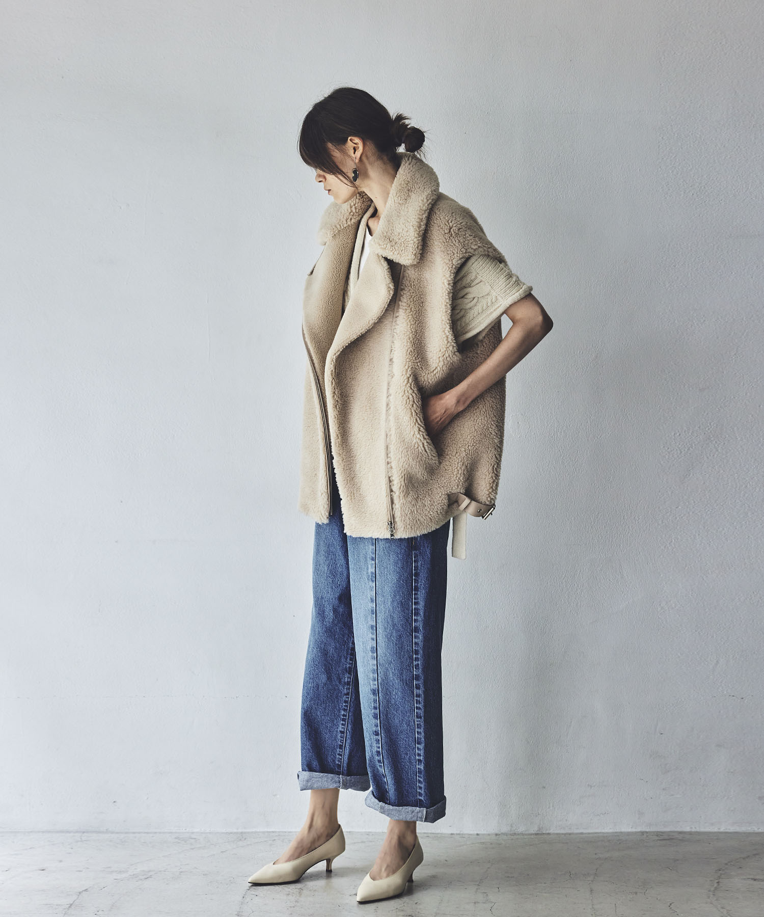 VENIT＞wool boa vest | AND ON JIONE STORE（アンドオン）ジオン商事