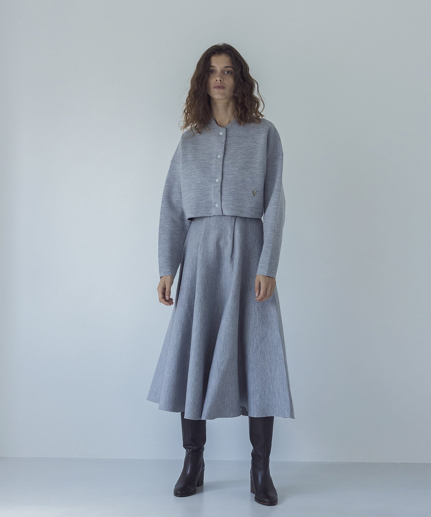 ＜VENIT＞double face knit skirt