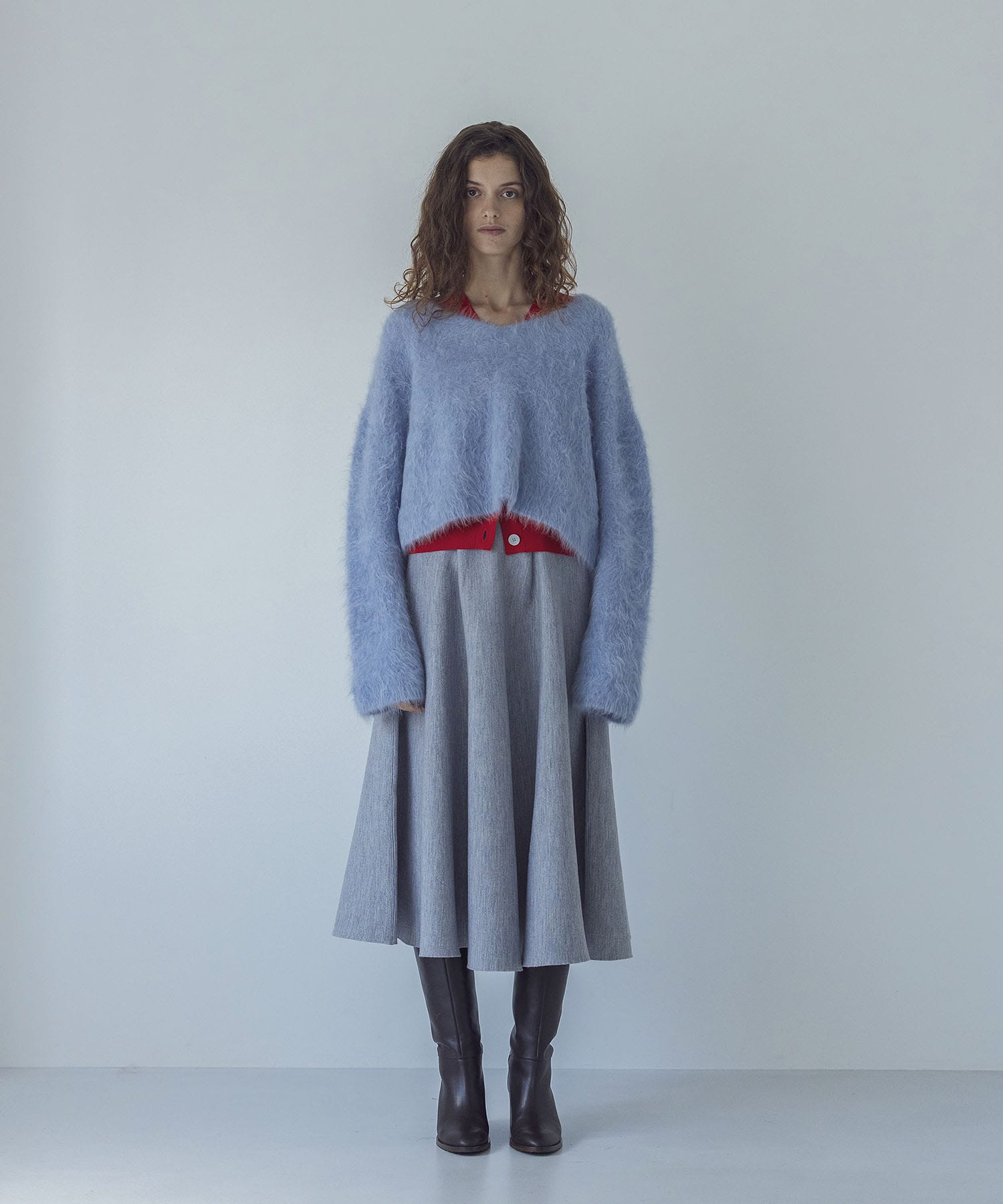 ＜VENIT＞double face knit skirt