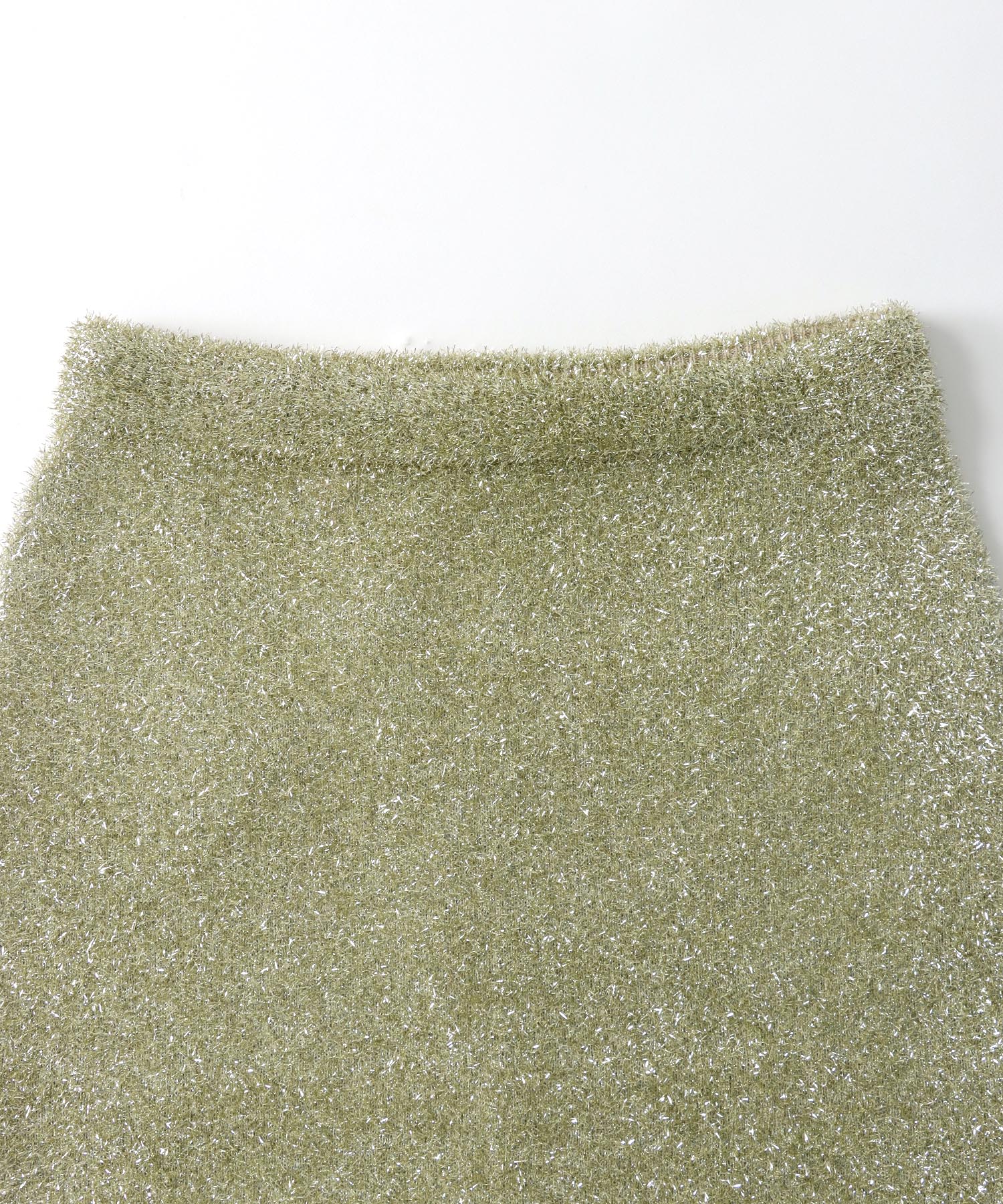 ＜VENIT＞metallic shaggy skirt