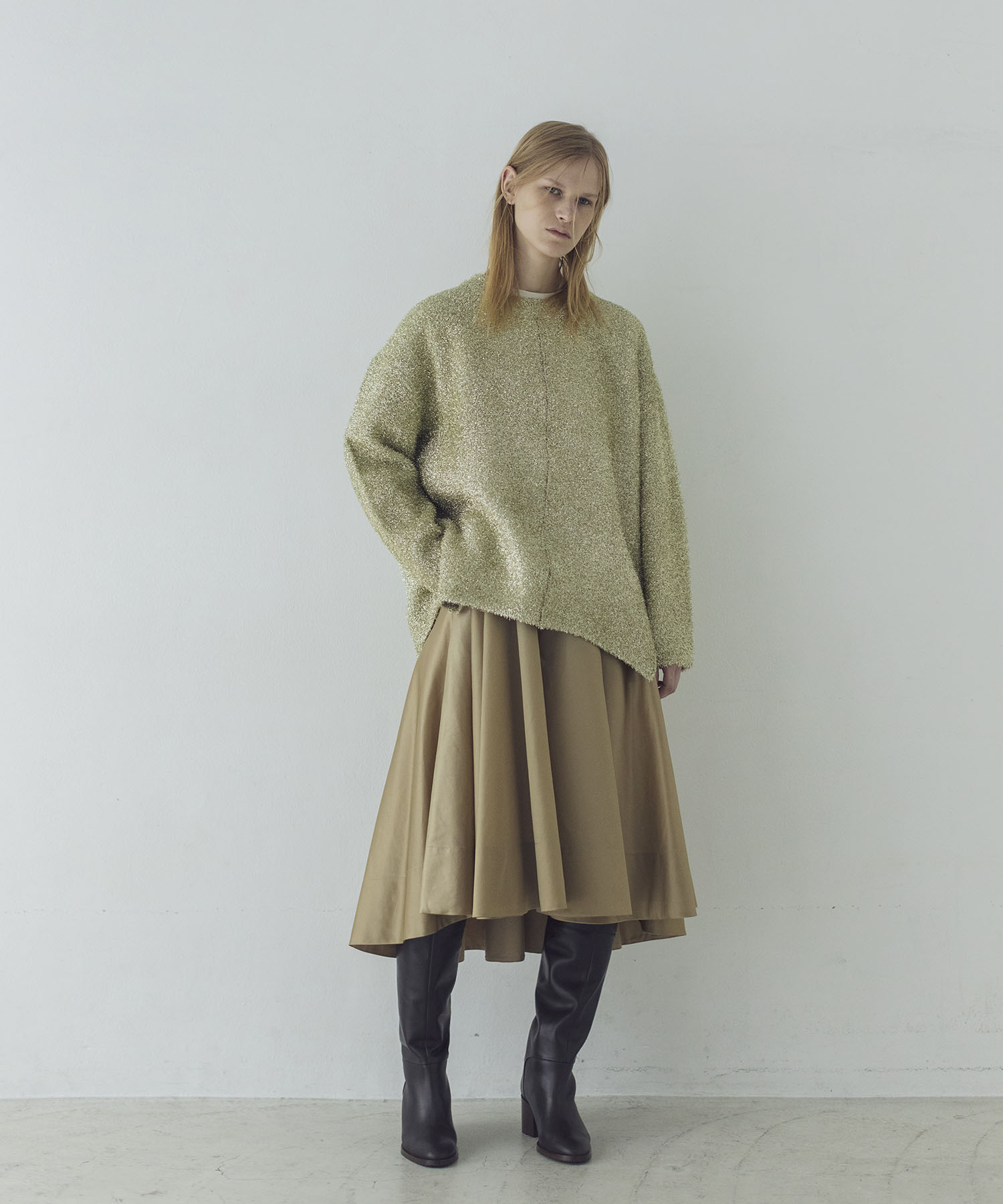 ＜VENIT＞metallic shaggy pullover