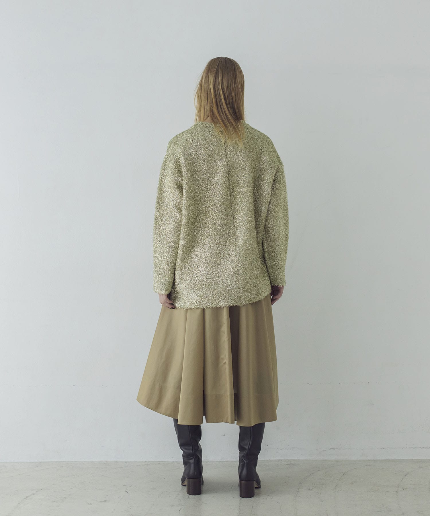 ＜VENIT＞metallic shaggy pullover