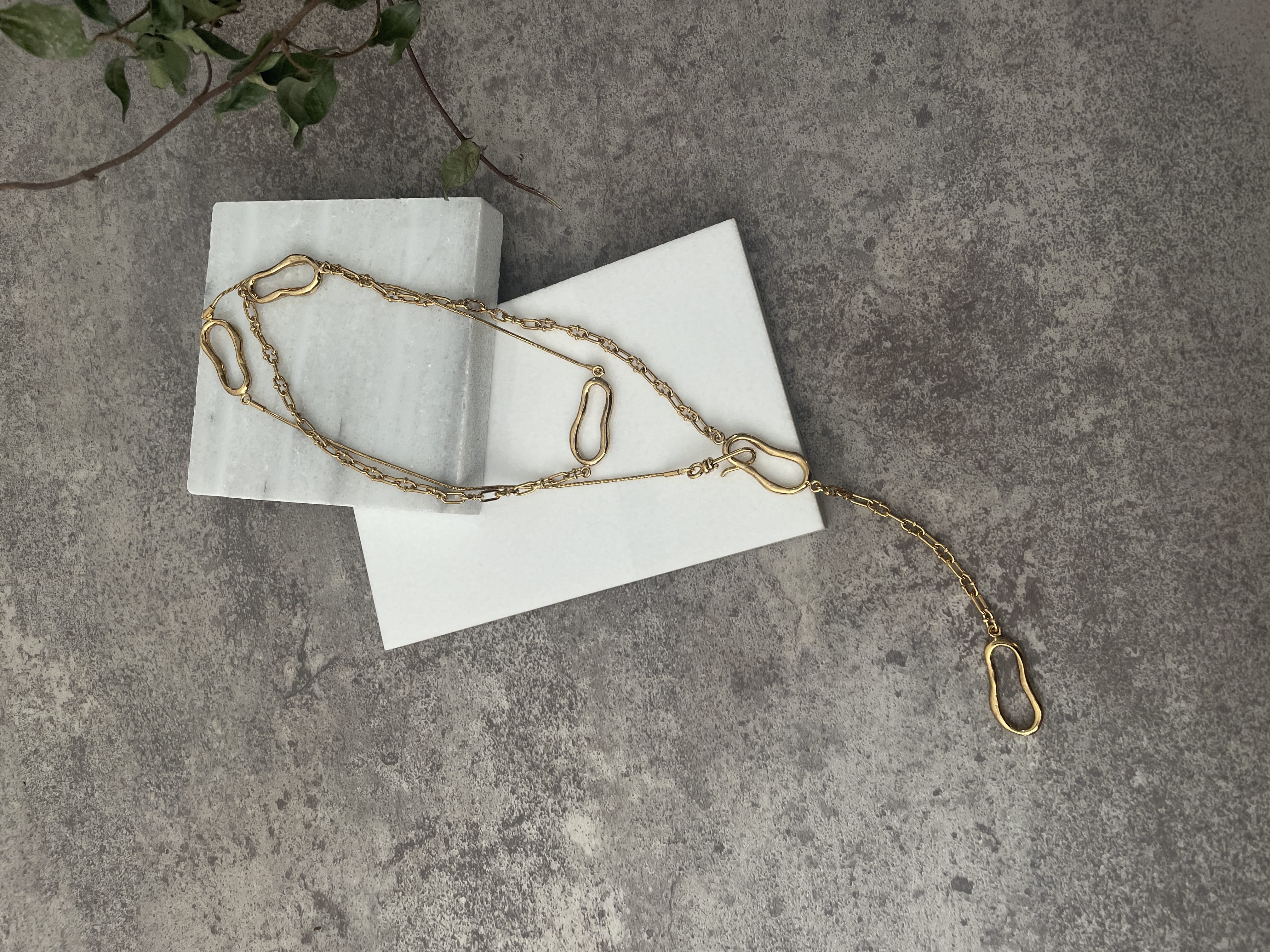 ＜ADER.bijoux＞NUAGE double chain layerd necklace