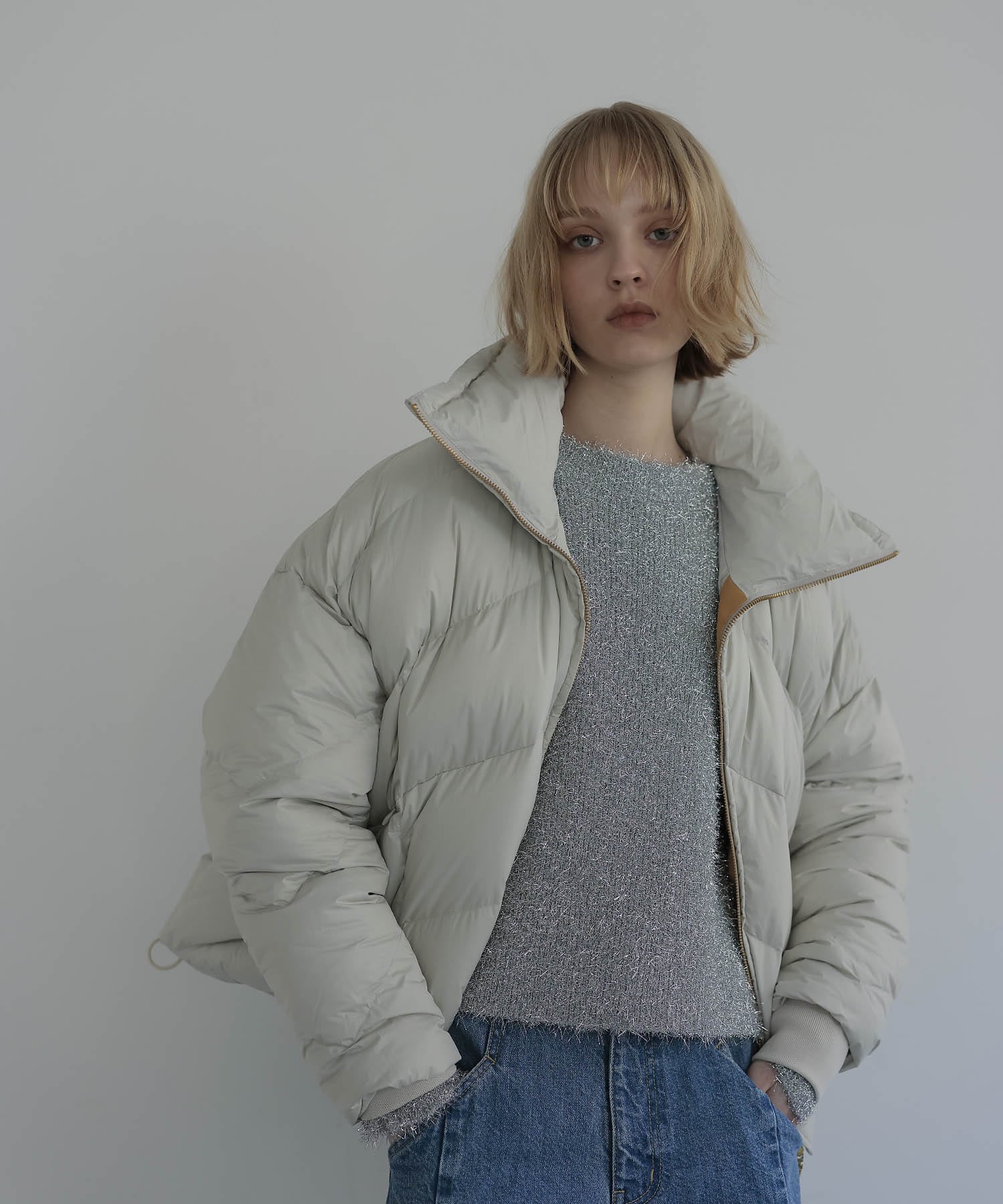 ＜6×1＞high collar down jacket