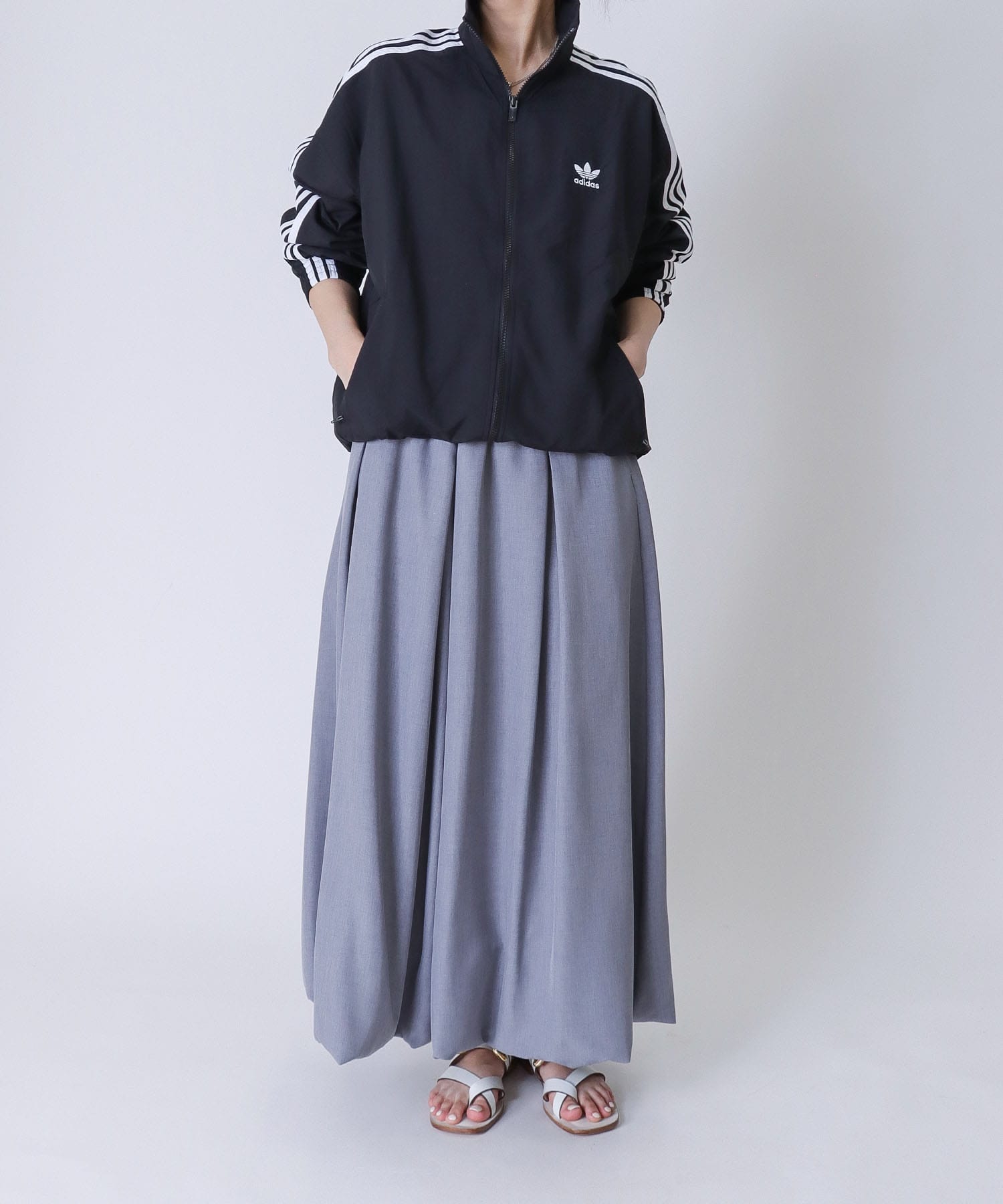 ＜Sugar Rose＞tuck flare balloon skirt