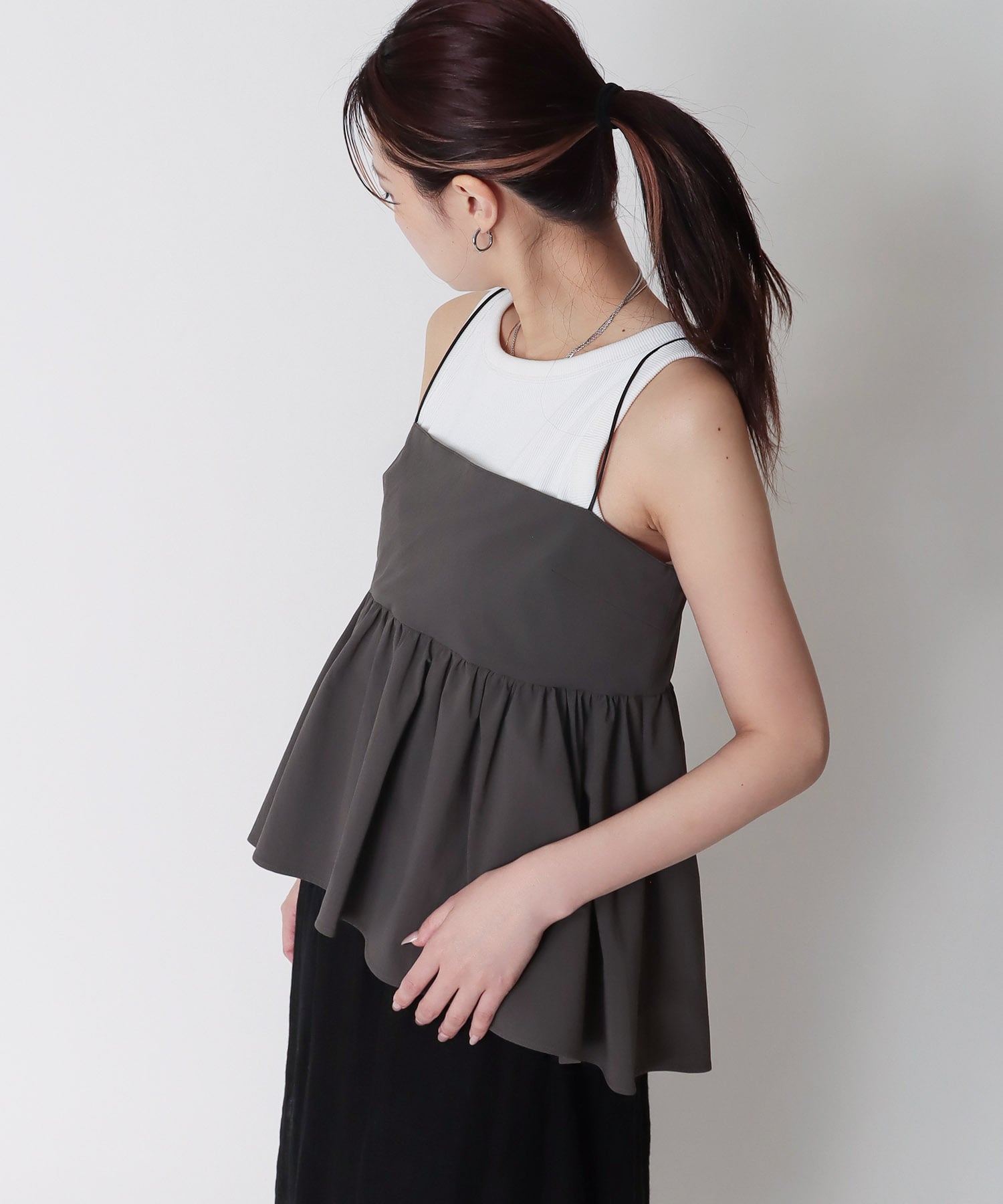 ＜B7＞smooth stretch cami blouse