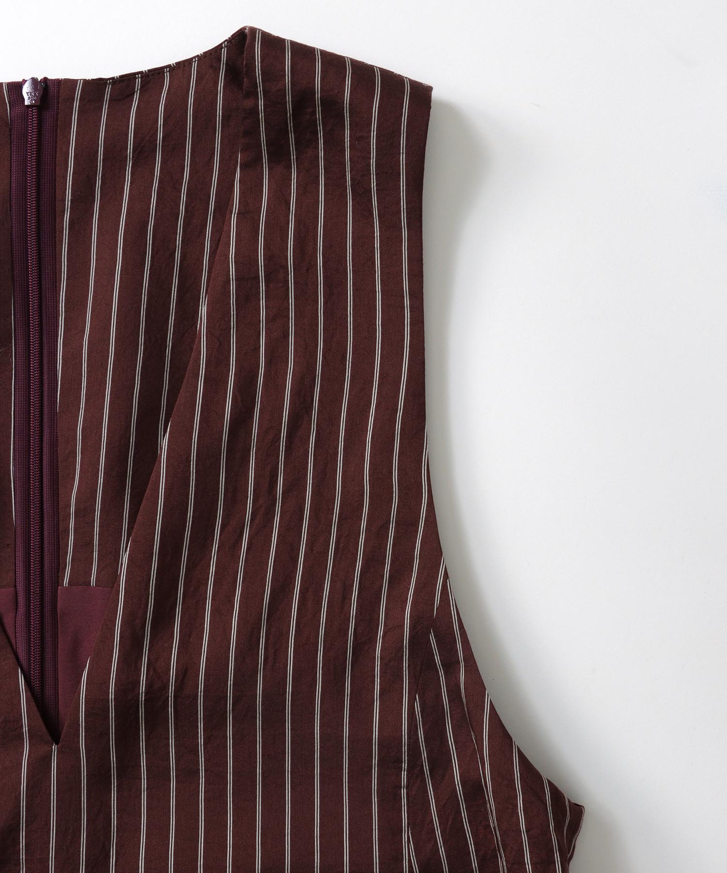 ＜B7＞stripe flare jumper dress