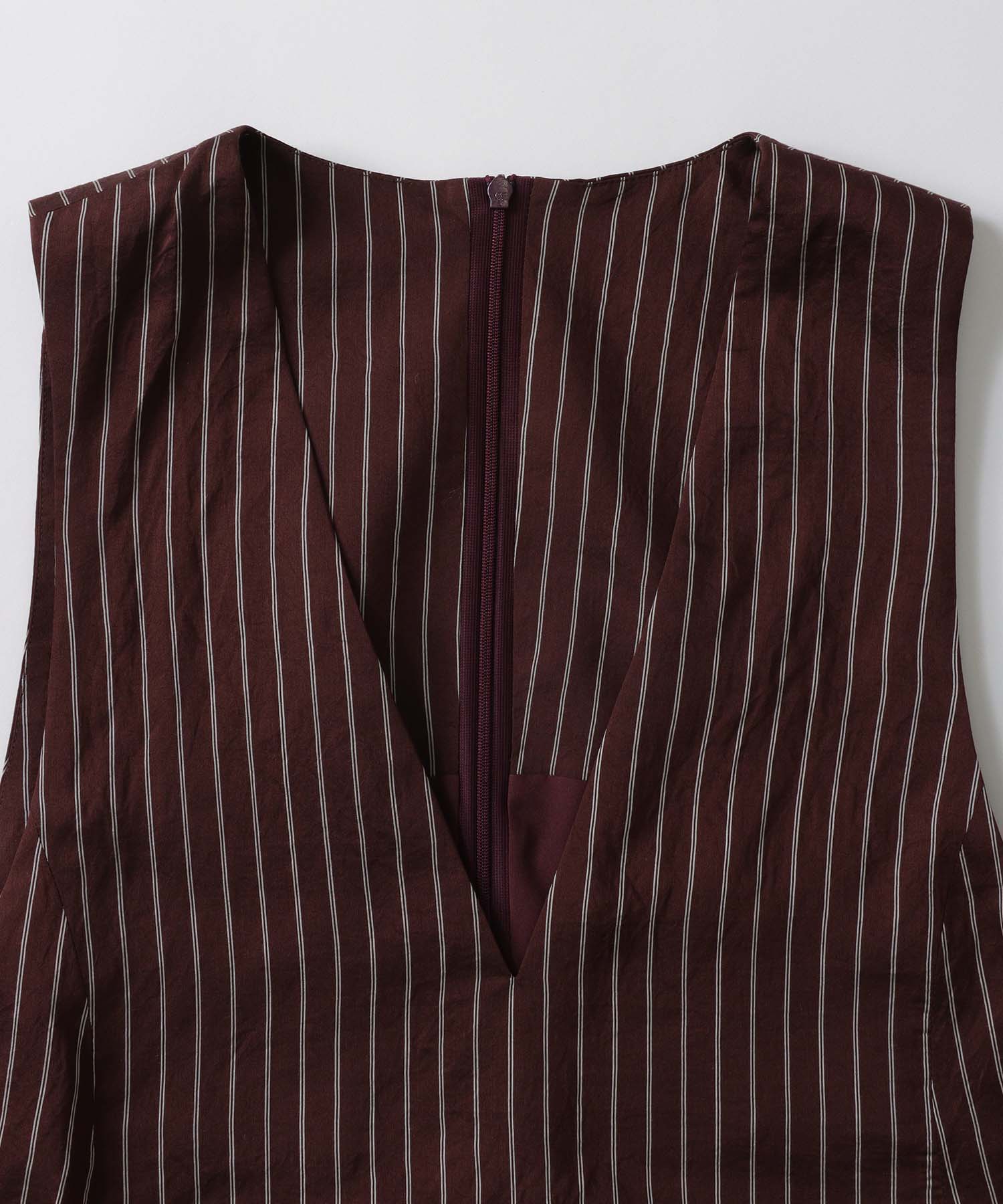 ＜B7＞stripe flare jumper dress