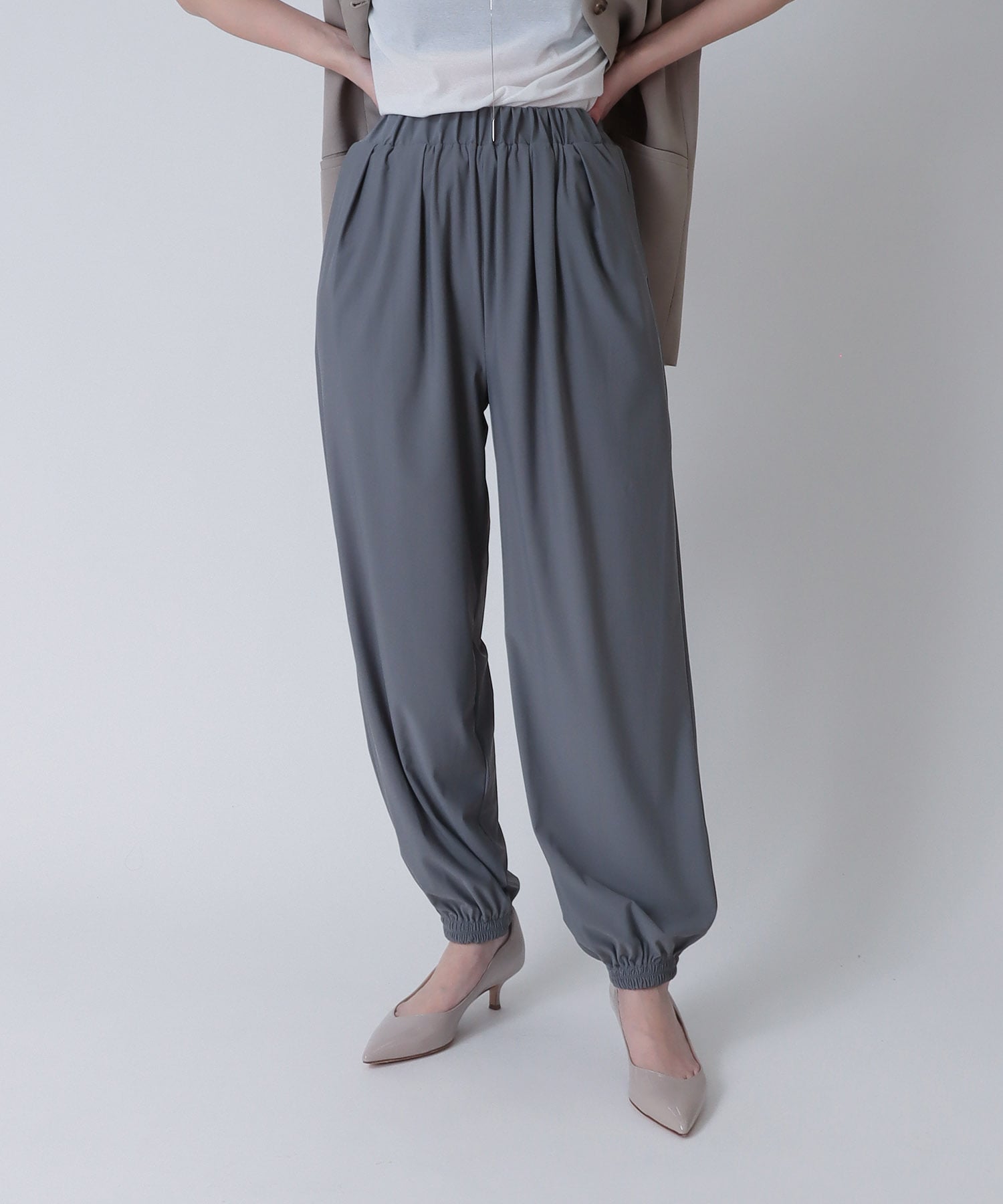 ＜B7＞jersey track pants