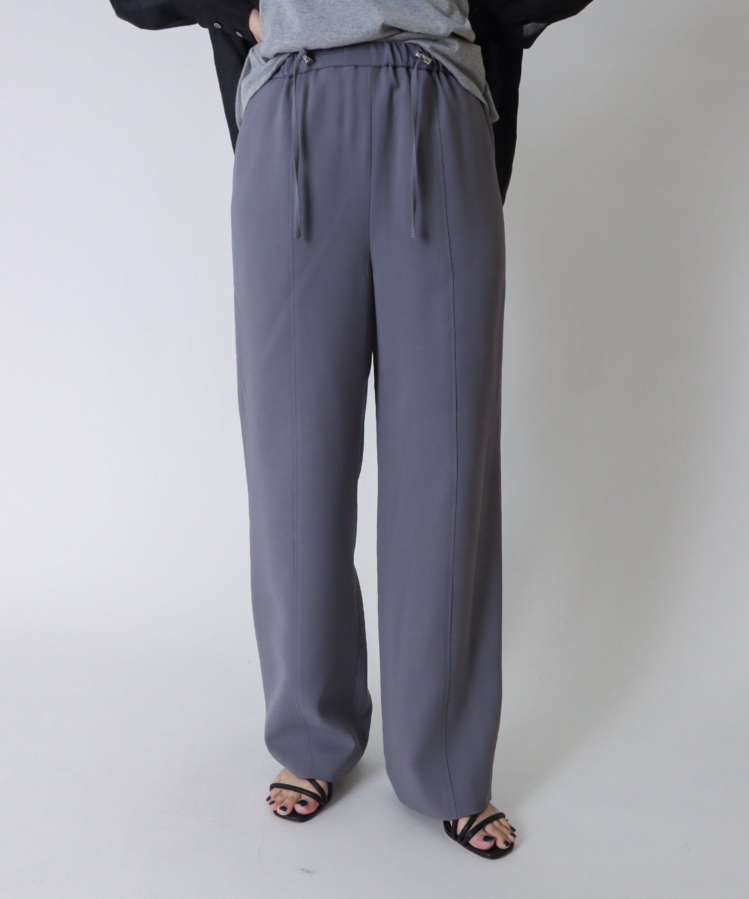 ＜B7＞relax shirring pants