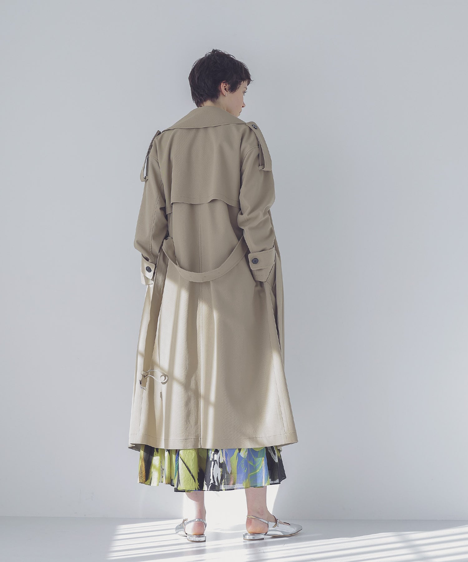 ＜B7＞clear twill trench coat