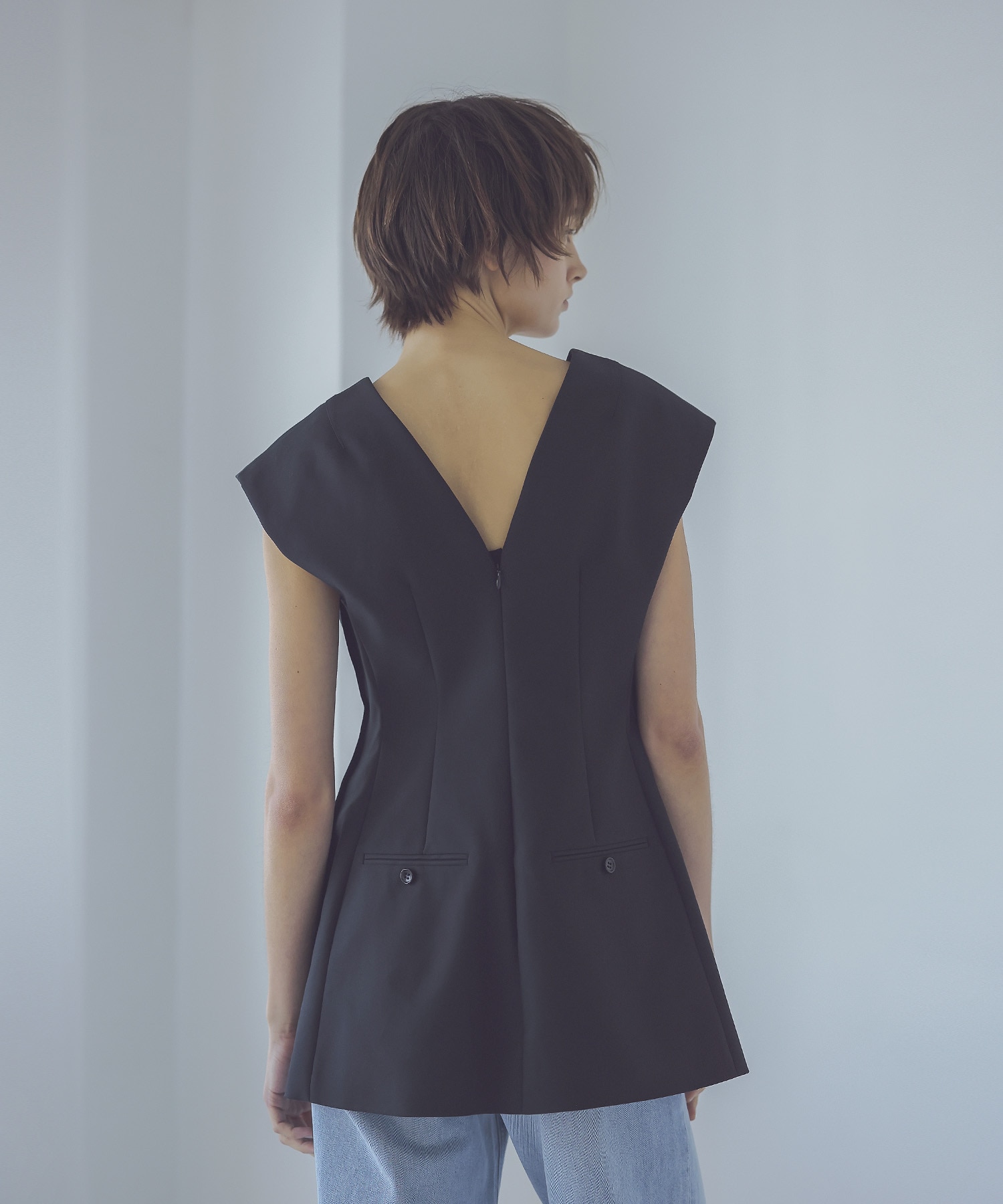 ＜VENIT＞double cloth vest