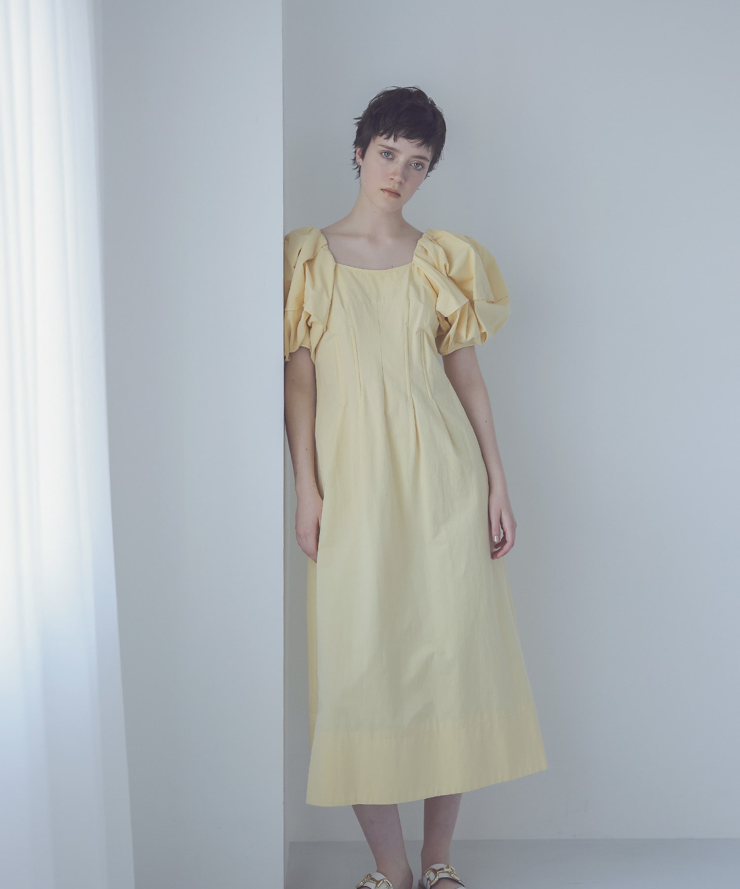 ＜VENIT＞cotton linen washer dress