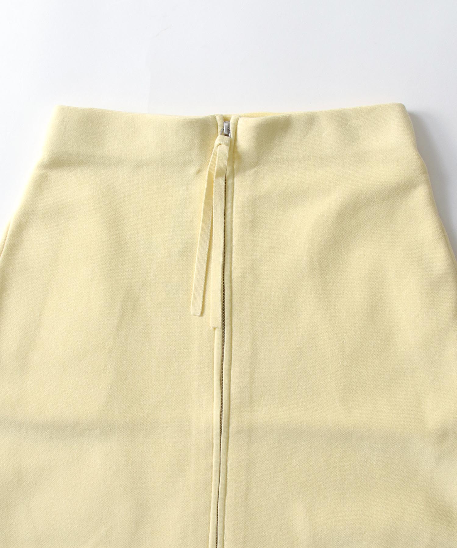 ＜VENIT＞cotton silk linen zip skirt