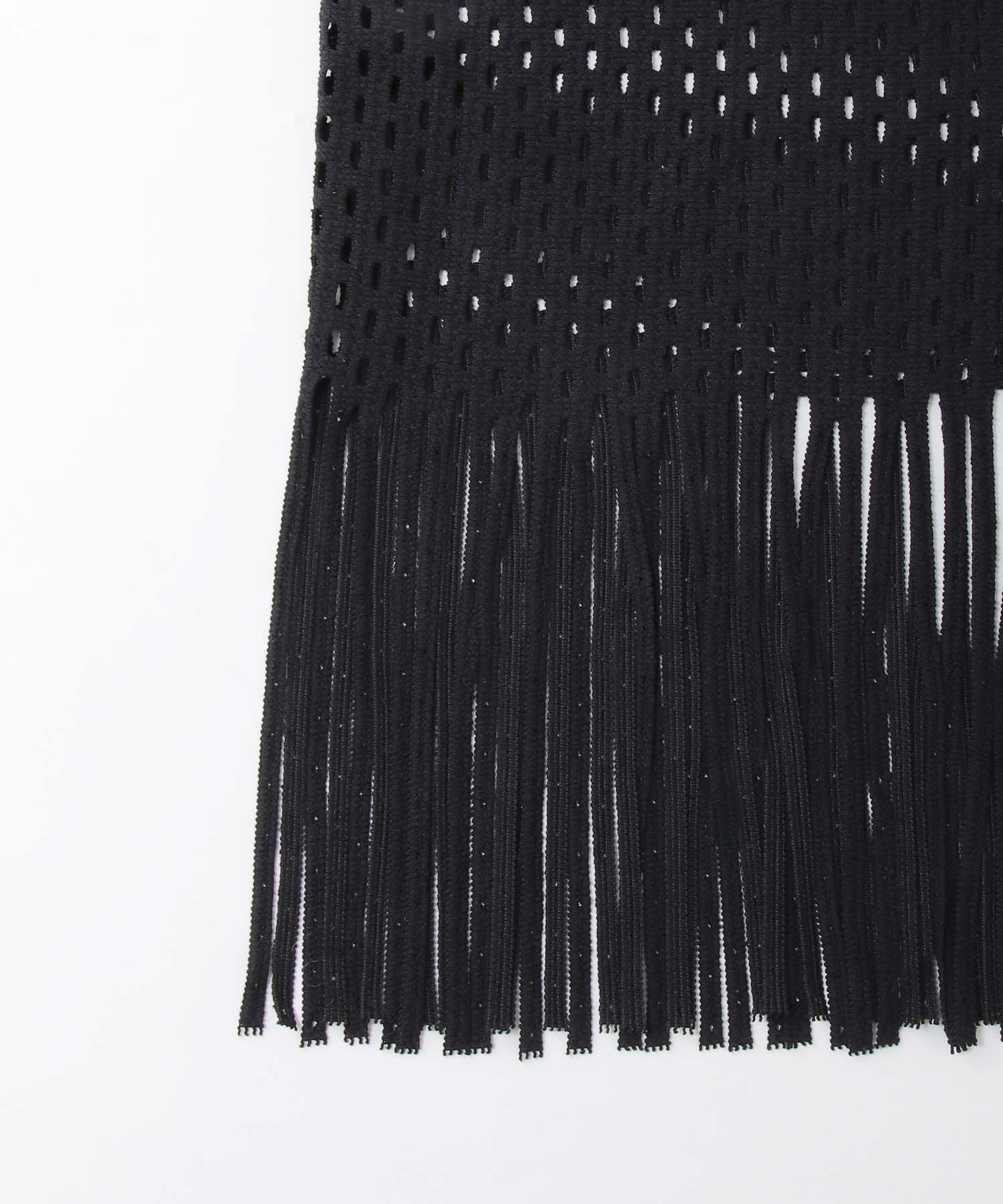 ＜VENIT＞lace fringe pull