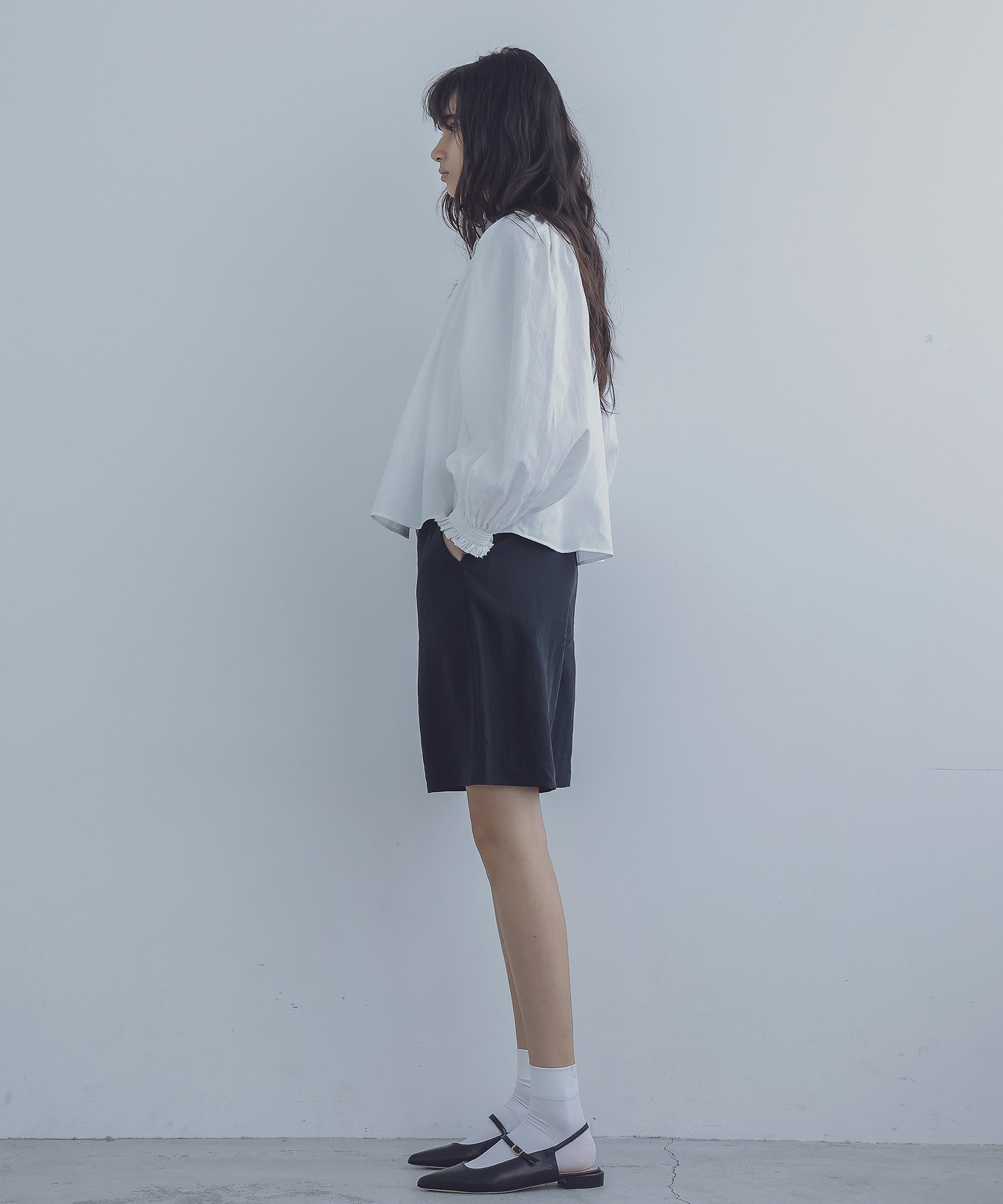 ＜sana＞gather blouse