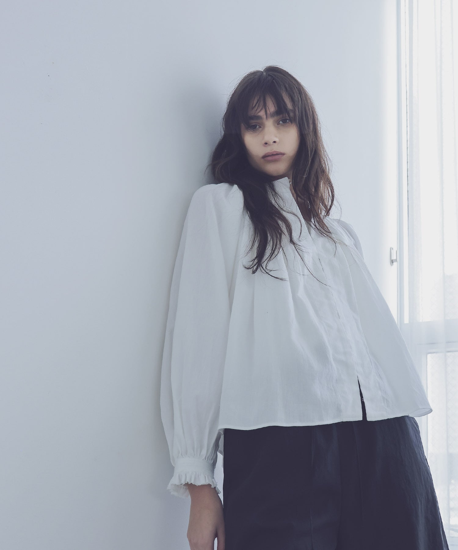 ＜sana＞gather blouse