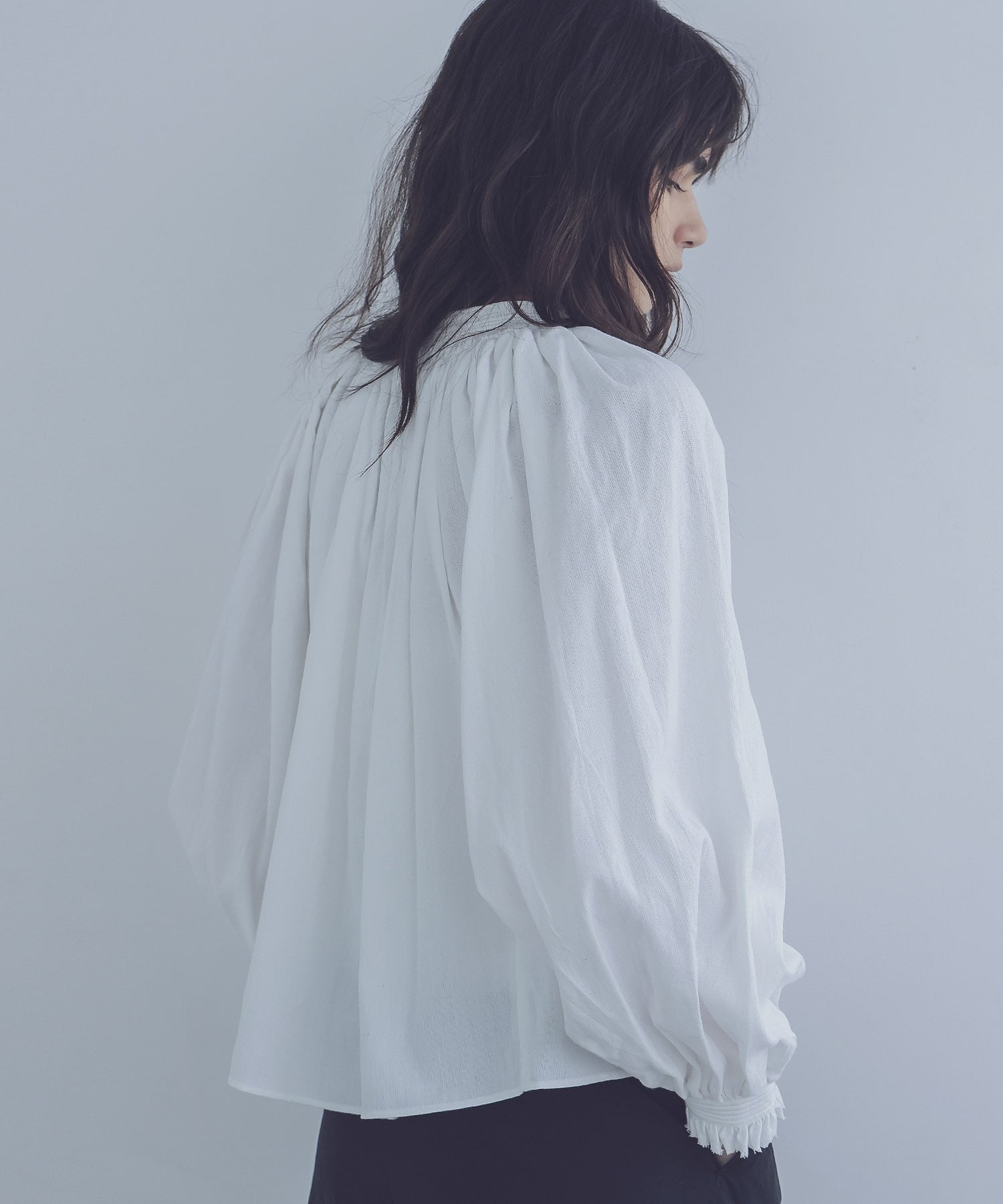＜sana＞gather blouse