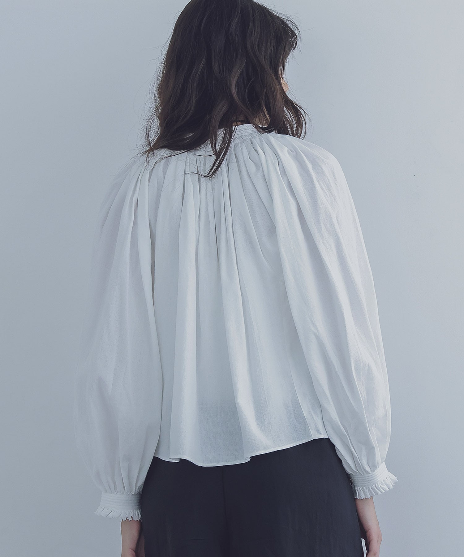 ＜sana＞gather blouse