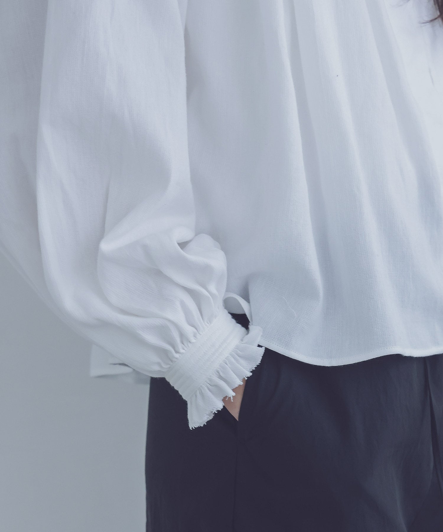 ＜sana＞gather blouse